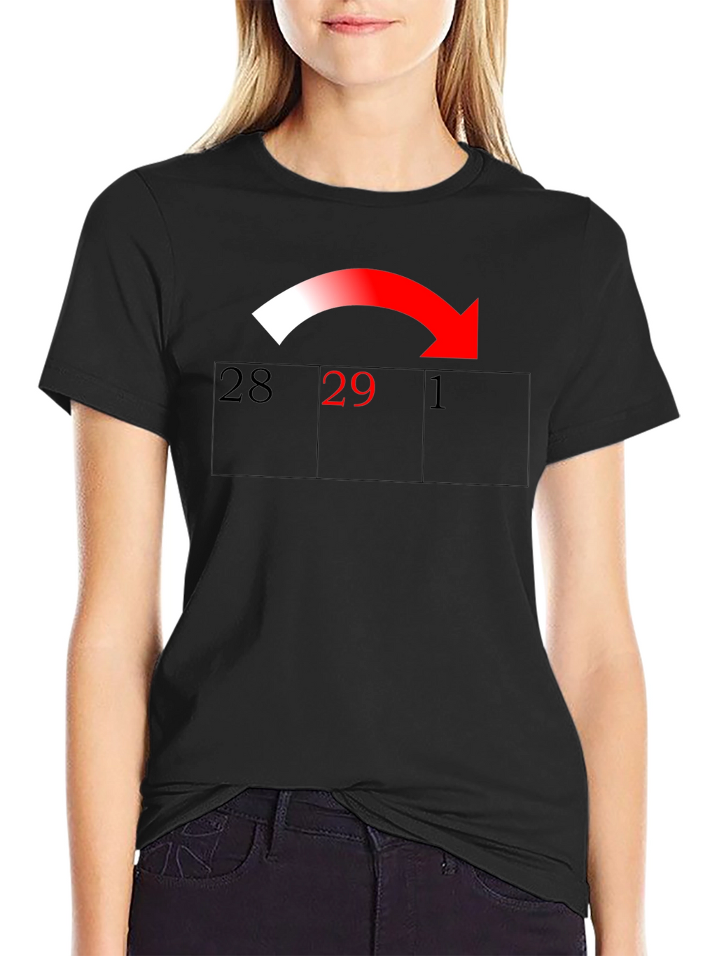 Leap Year T-Shirt Calendar Arrow Design