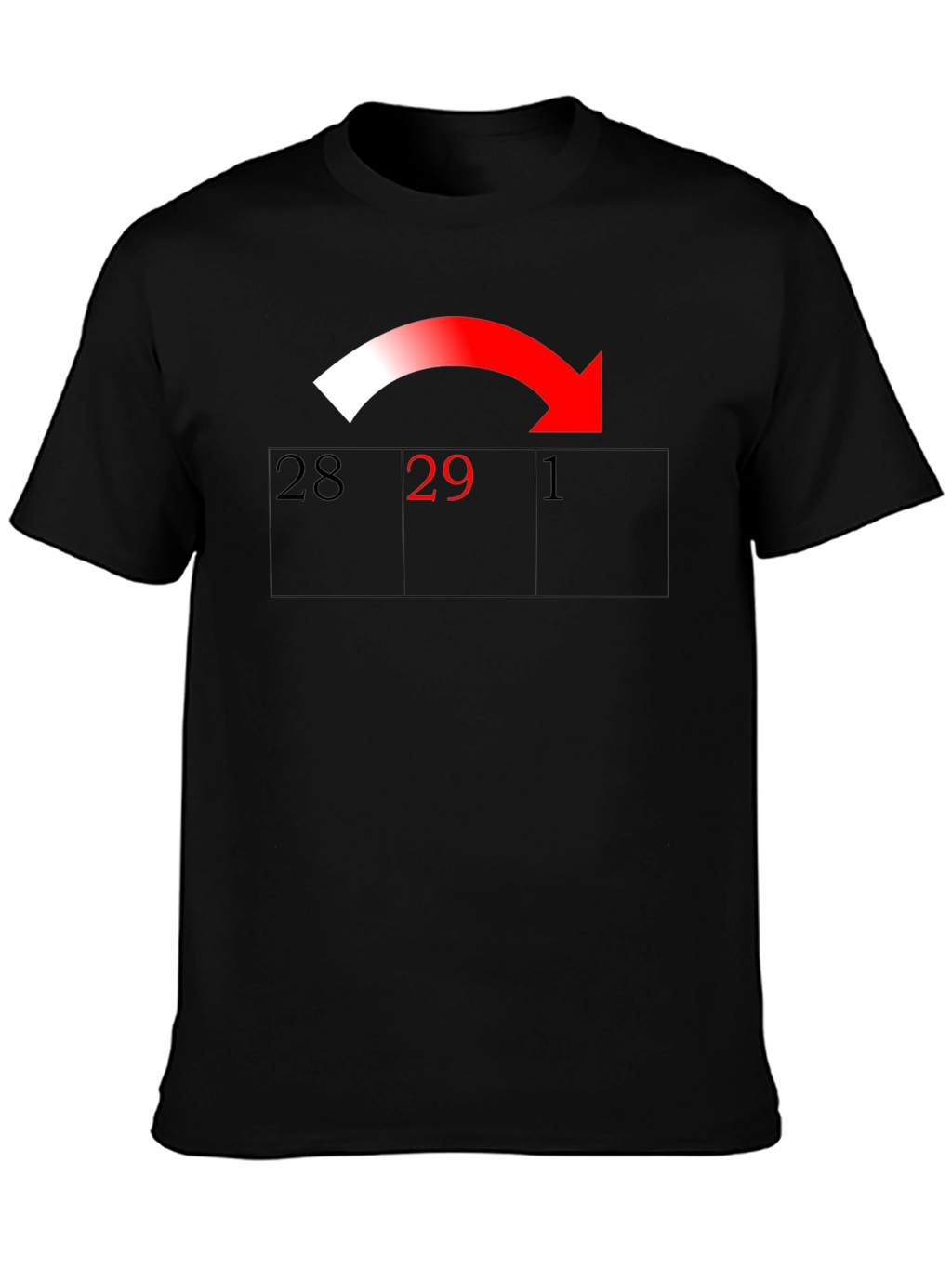 Leap Year T-Shirt Calendar Arrow Design