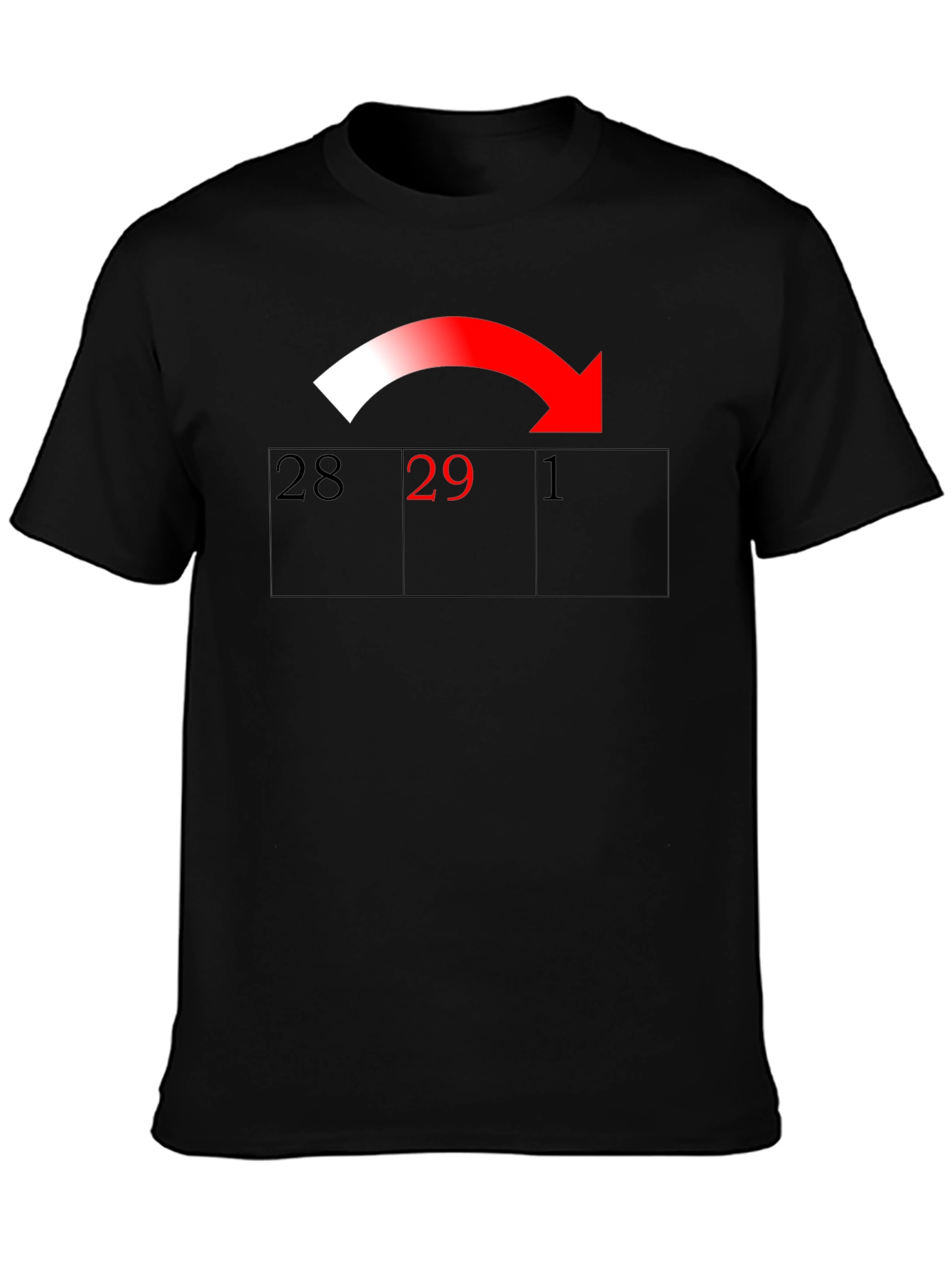 Leap Year T-Shirt Calendar Arrow Design