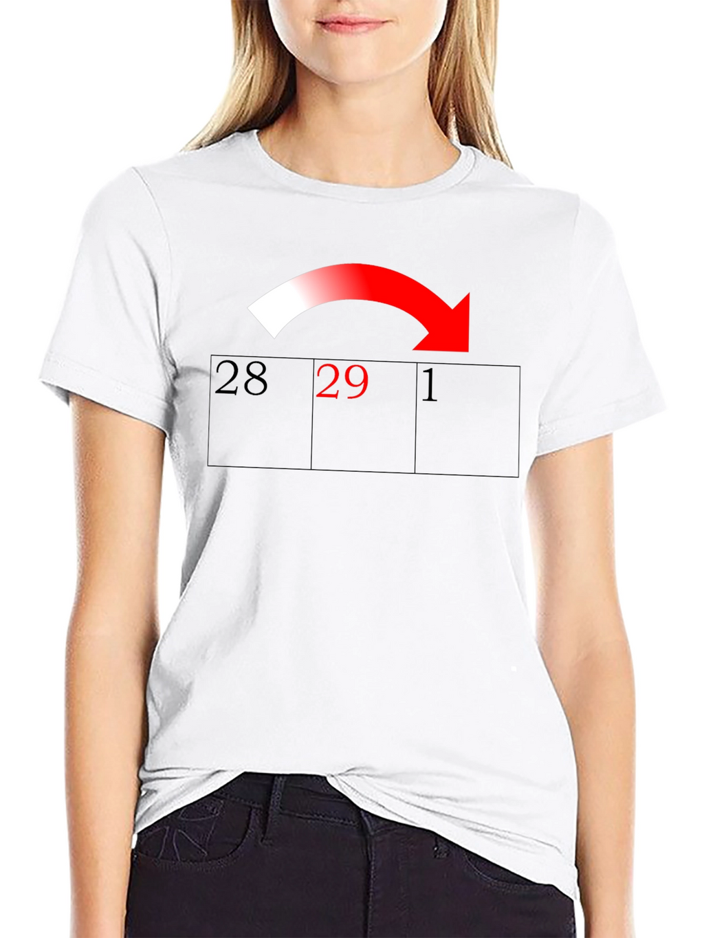 Leap Year T-Shirt Calendar Arrow Design