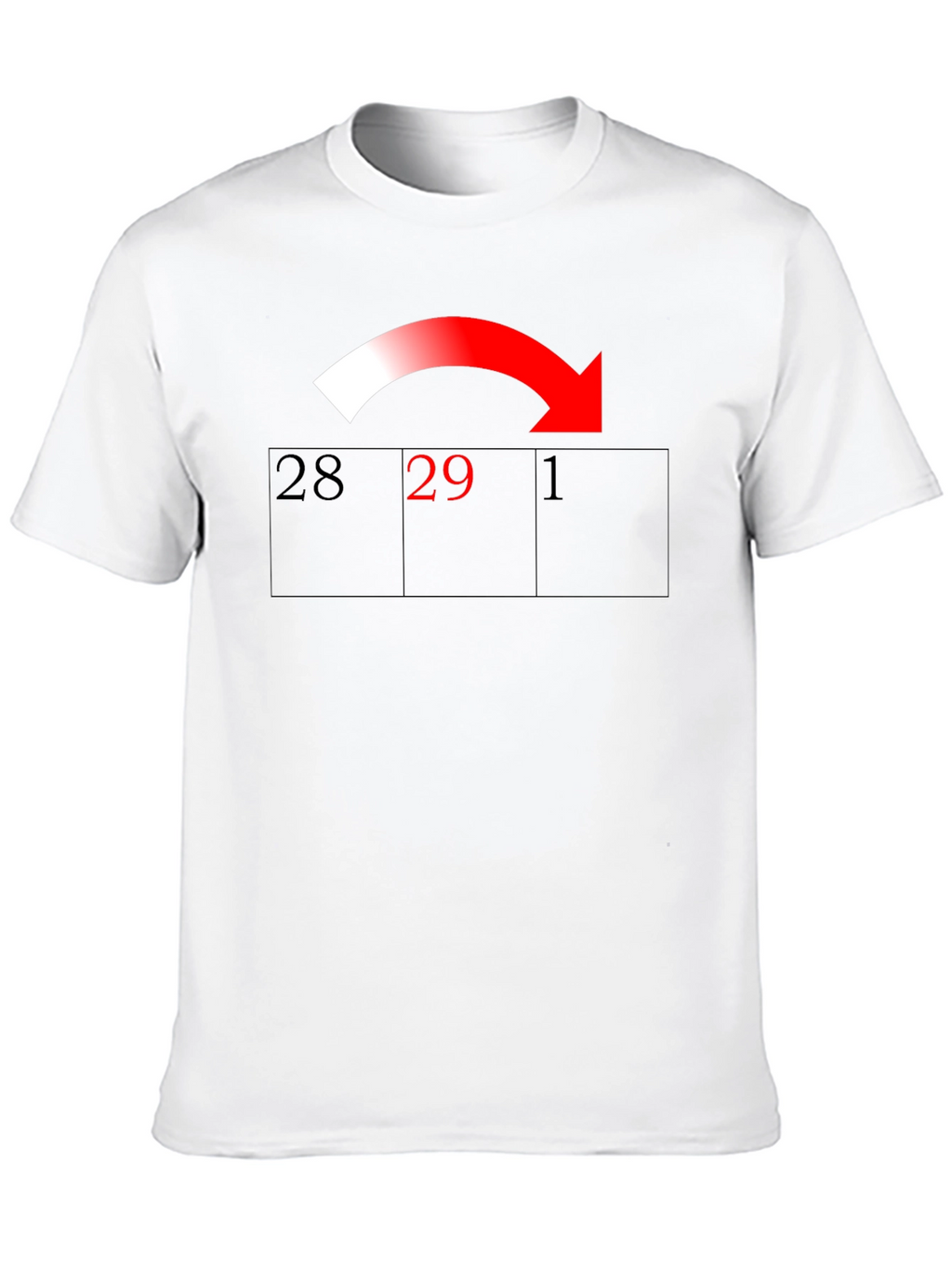 Leap Year T-Shirt Calendar Arrow Design