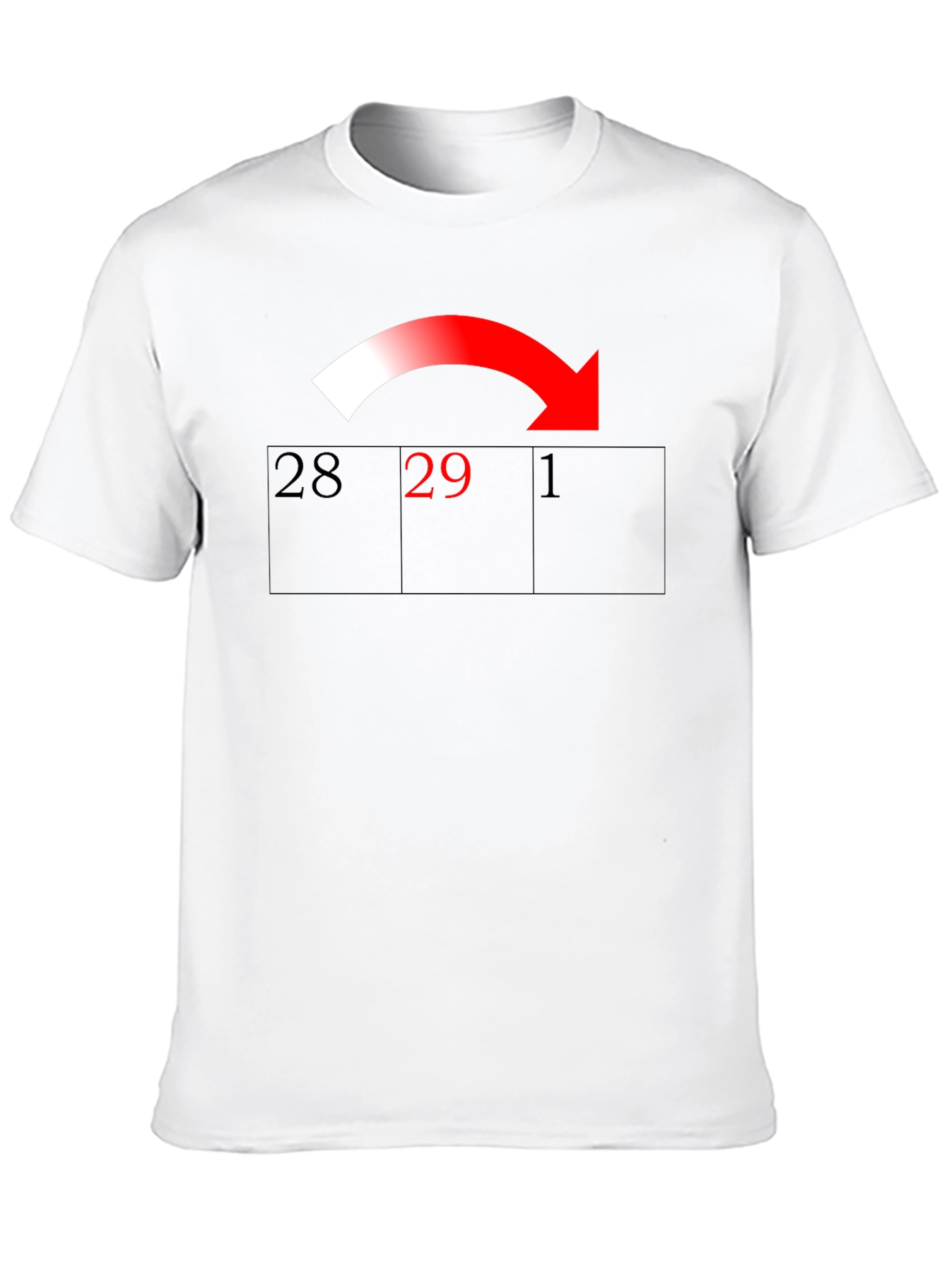 Leap Year T-Shirt Calendar Arrow Design