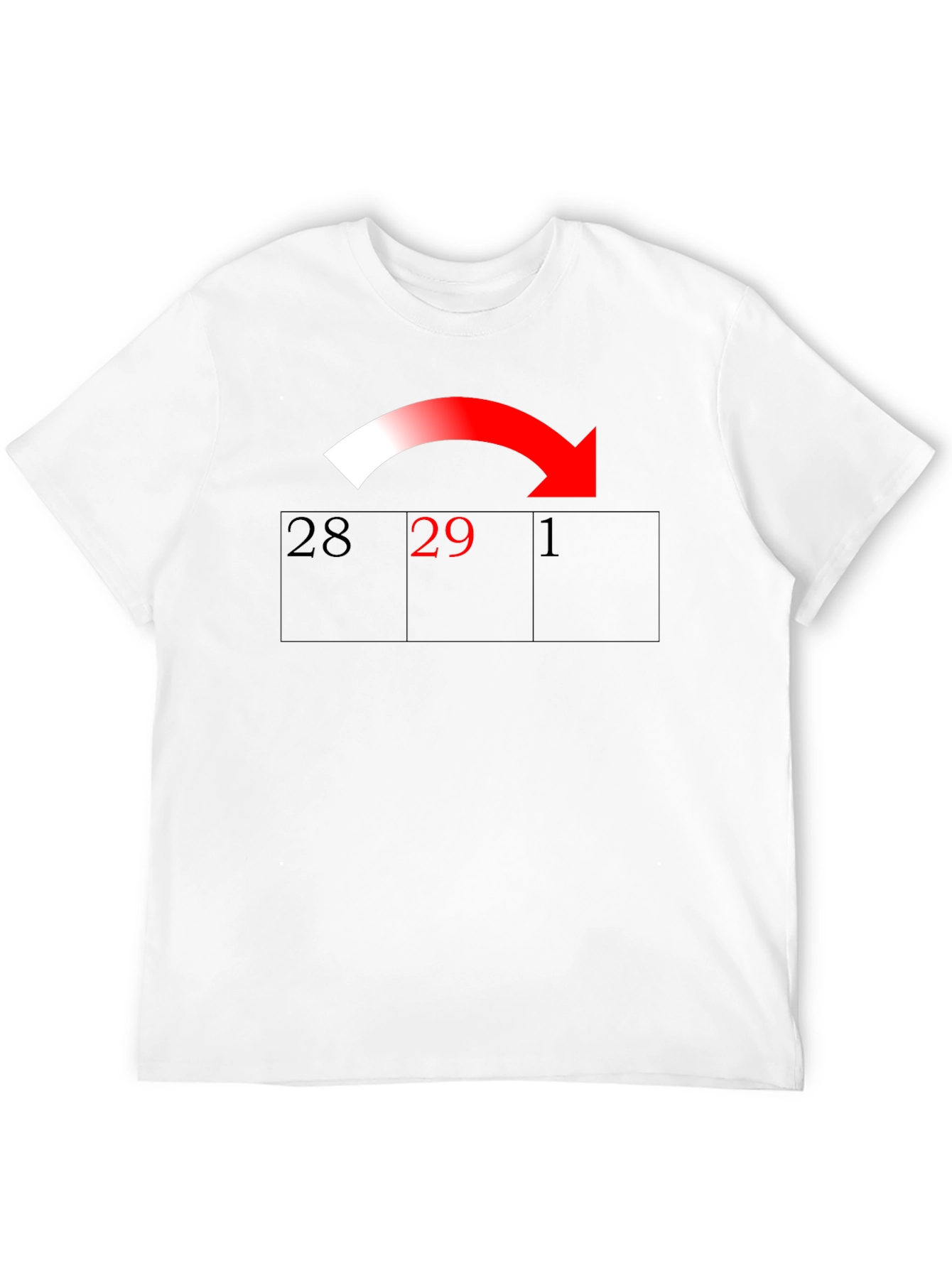 Leap Year T-Shirt Calendar Arrow Design