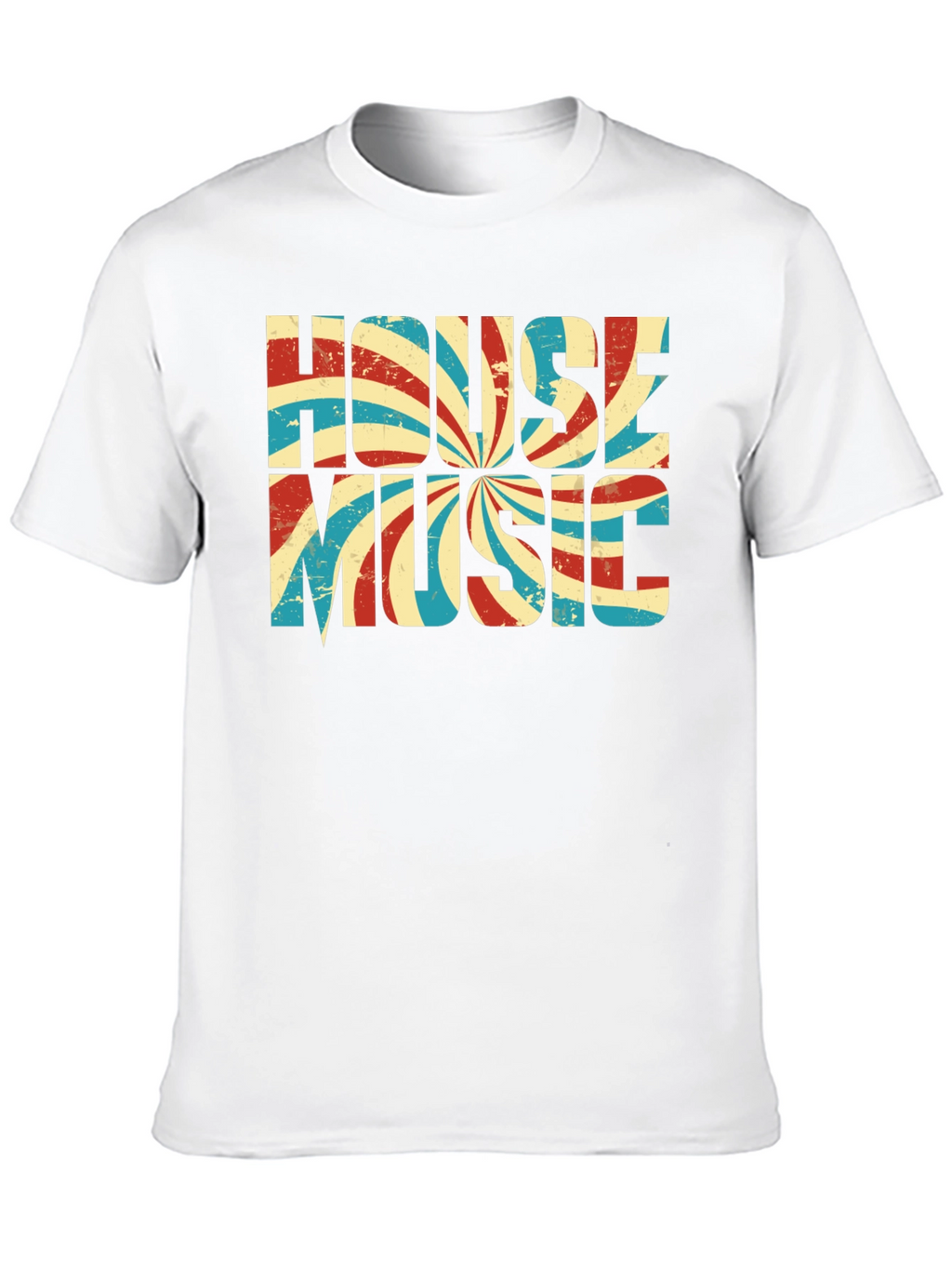 Retro House Music Graphic Tee - Black