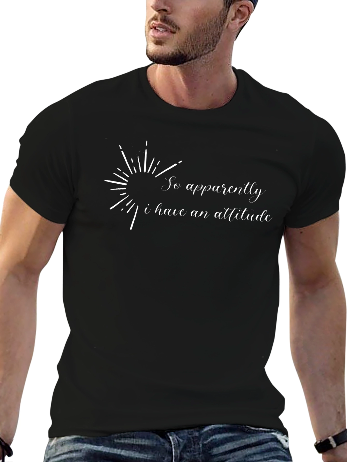 Attitude Graphic T-Shirt - Black