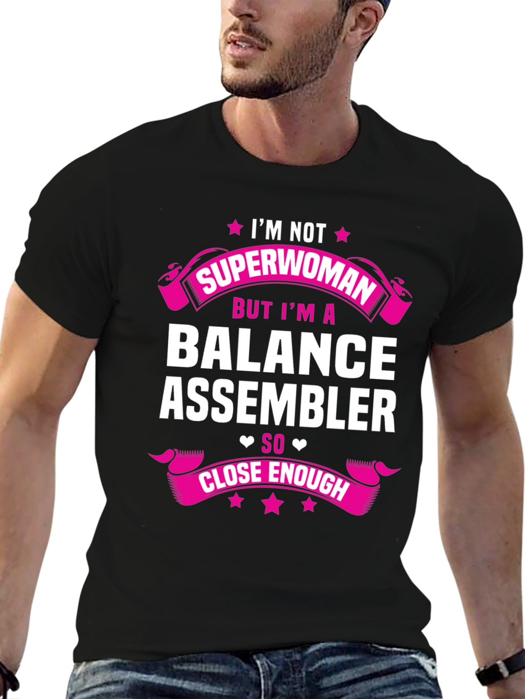 Balance Assembler Superwoman T-Shirt Funny Job Tee