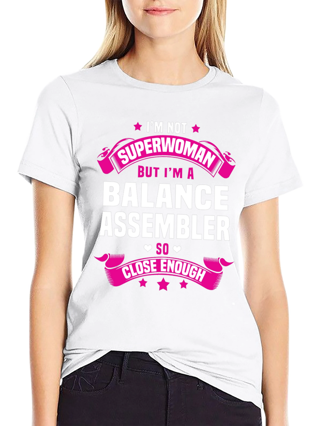 Balance Assembler Superwoman T-Shirt Funny Job Tee