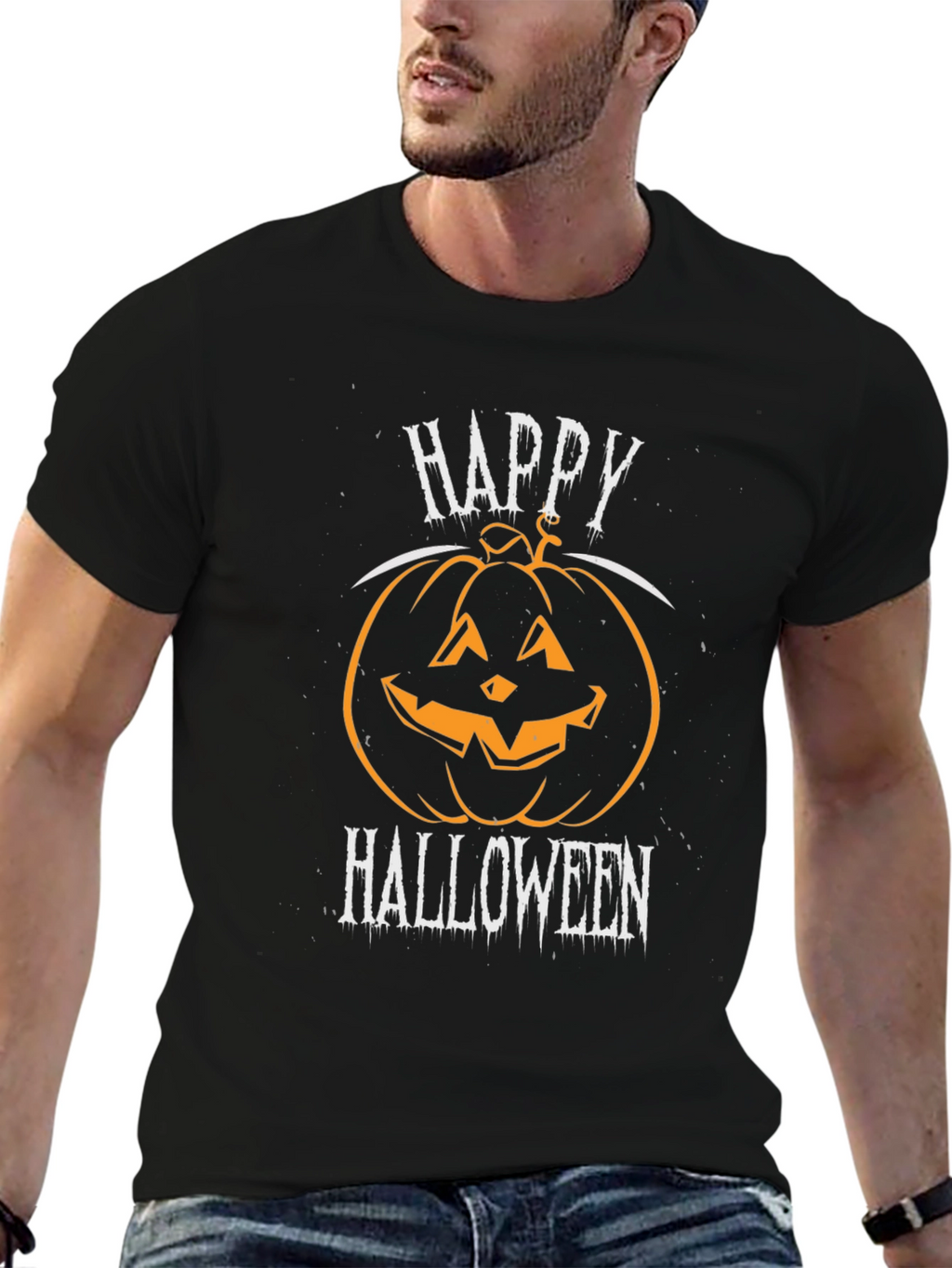 Happy Halloween Pumpkin Graphic T-Shirt