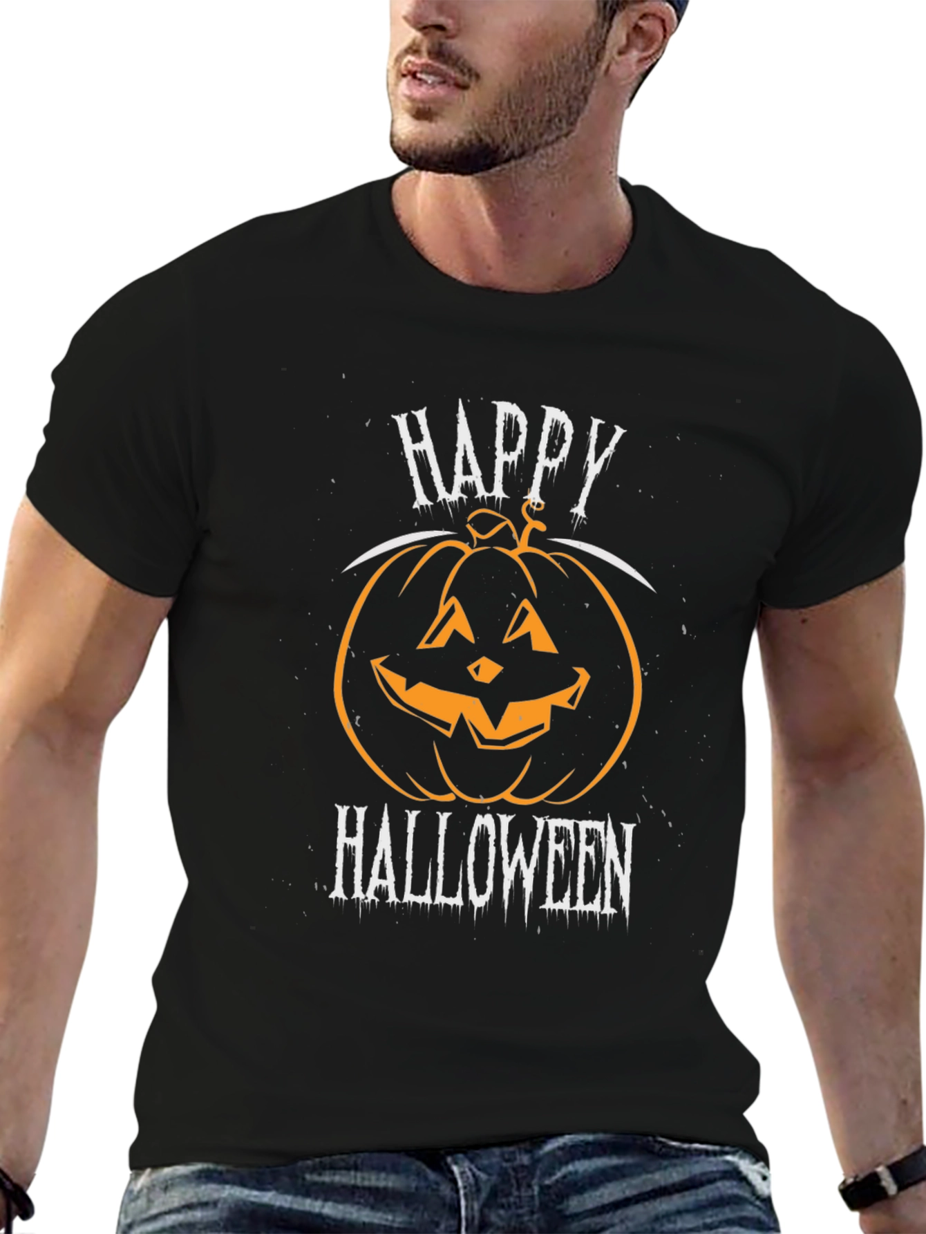 Happy Halloween Pumpkin Graphic T-Shirt