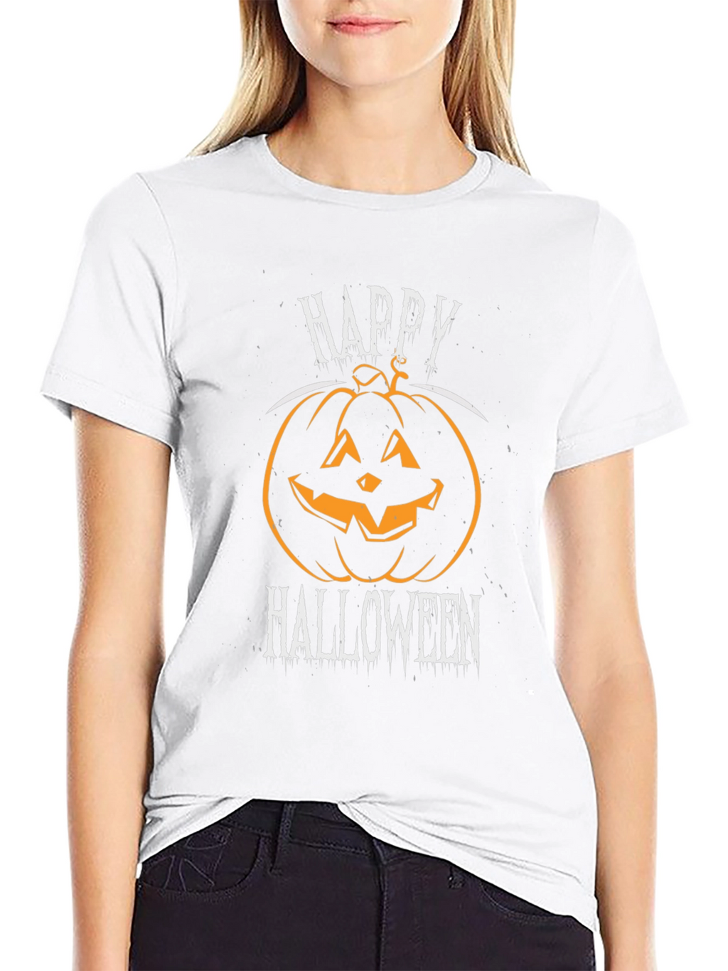 Happy Halloween Pumpkin Graphic T-Shirt