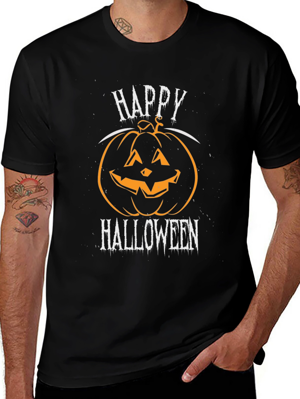 Happy Halloween Pumpkin Graphic T-Shirt