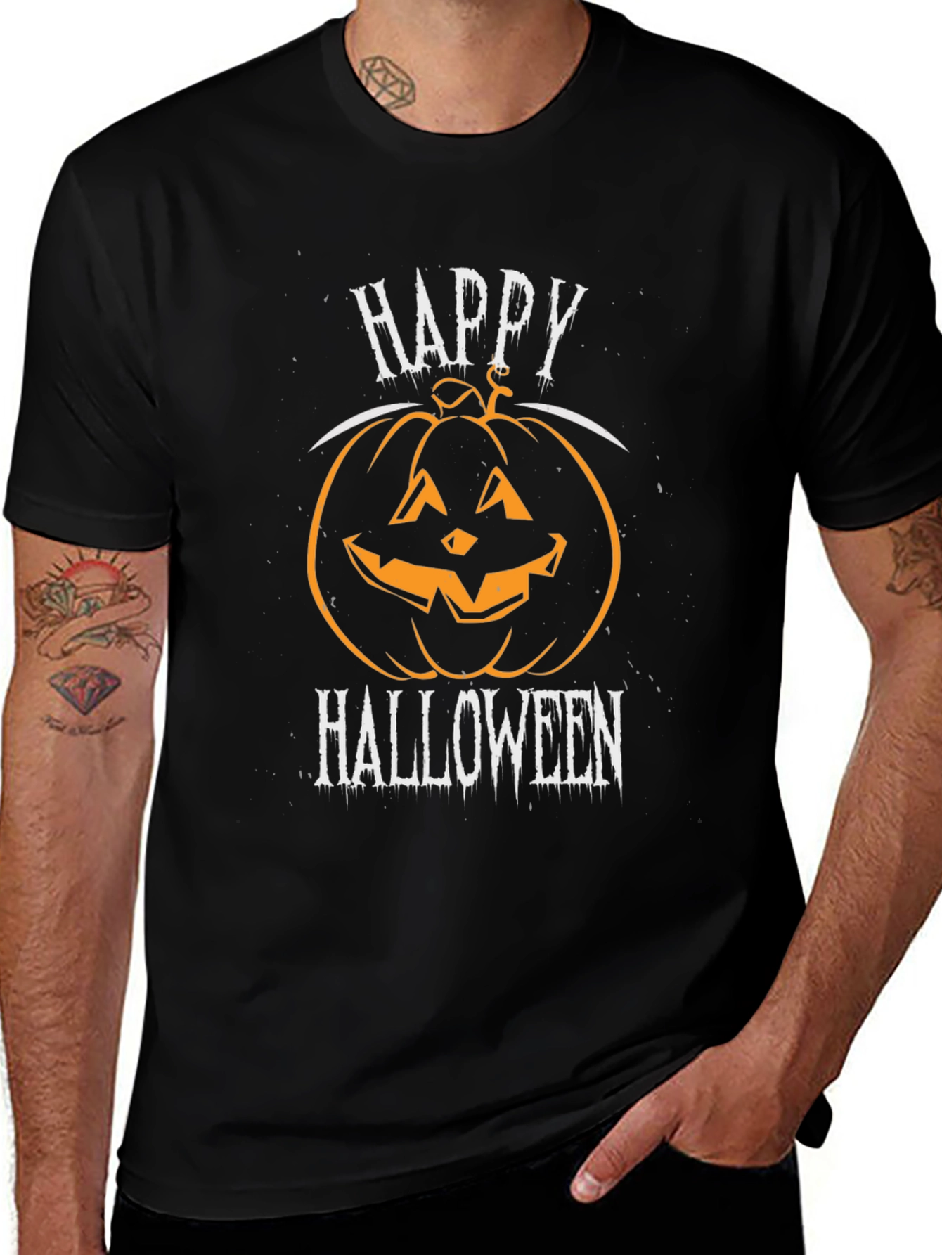 Happy Halloween Pumpkin Graphic T-Shirt