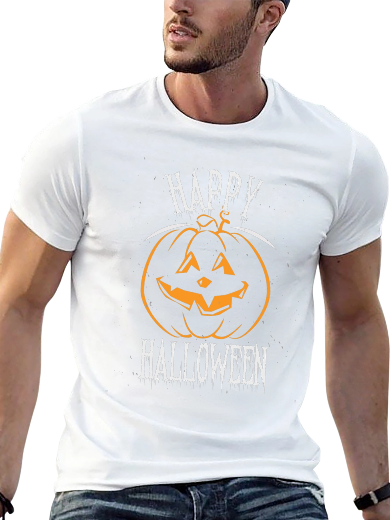 Happy Halloween Pumpkin Graphic T-Shirt
