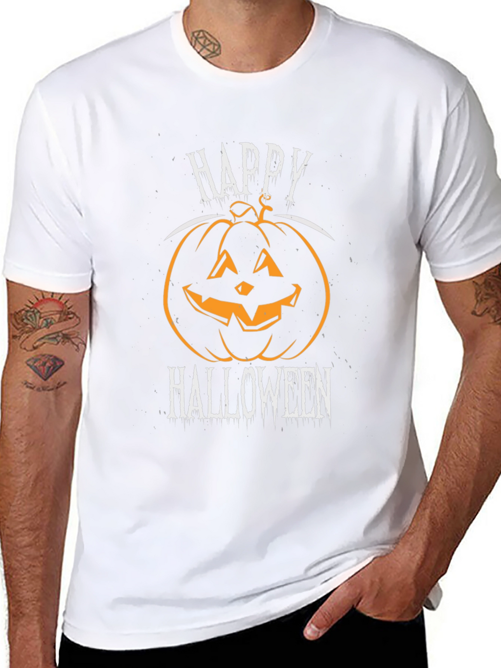 Happy Halloween Pumpkin Graphic T-Shirt
