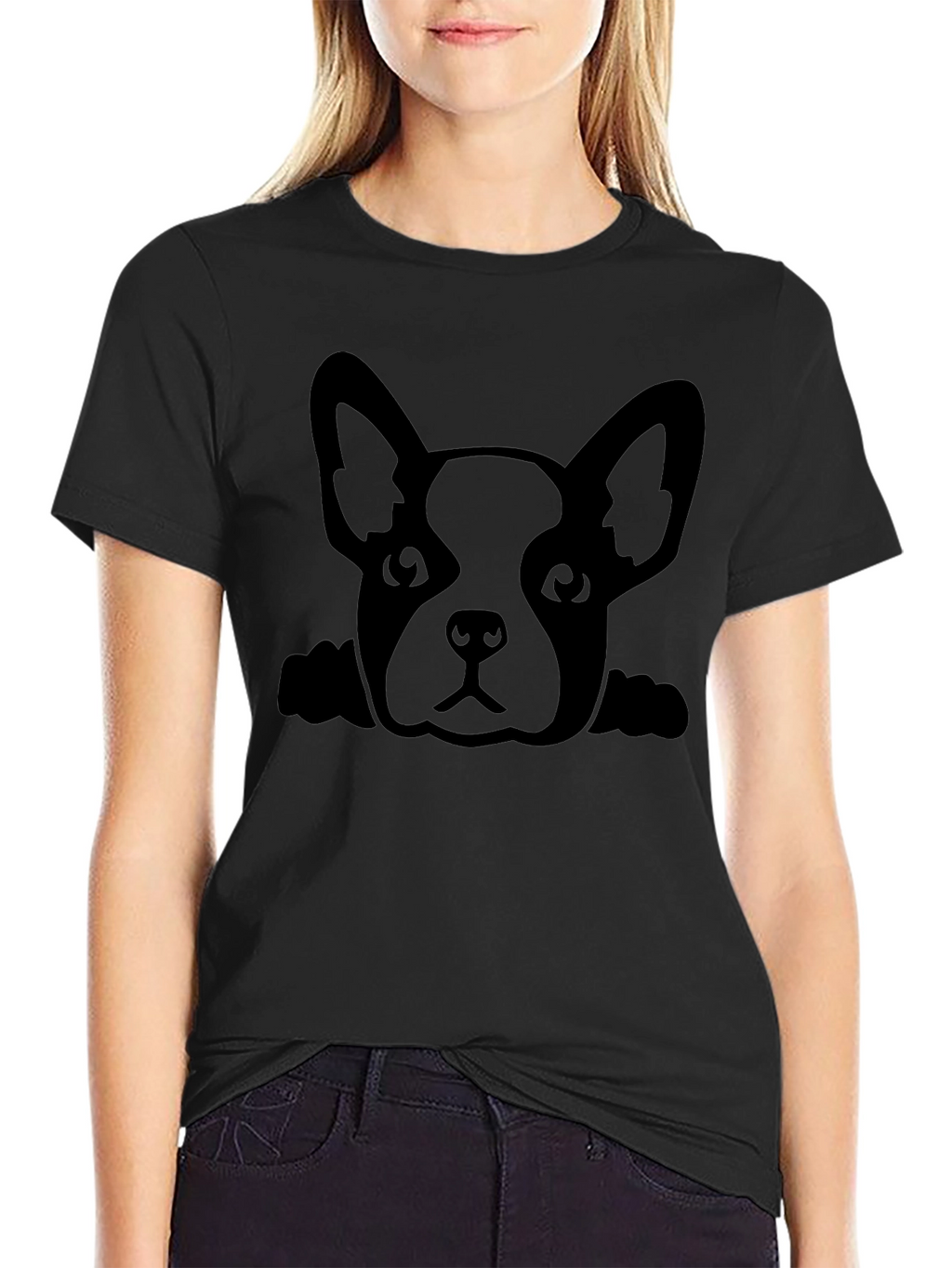 Dog Graphic Black T-Shirt