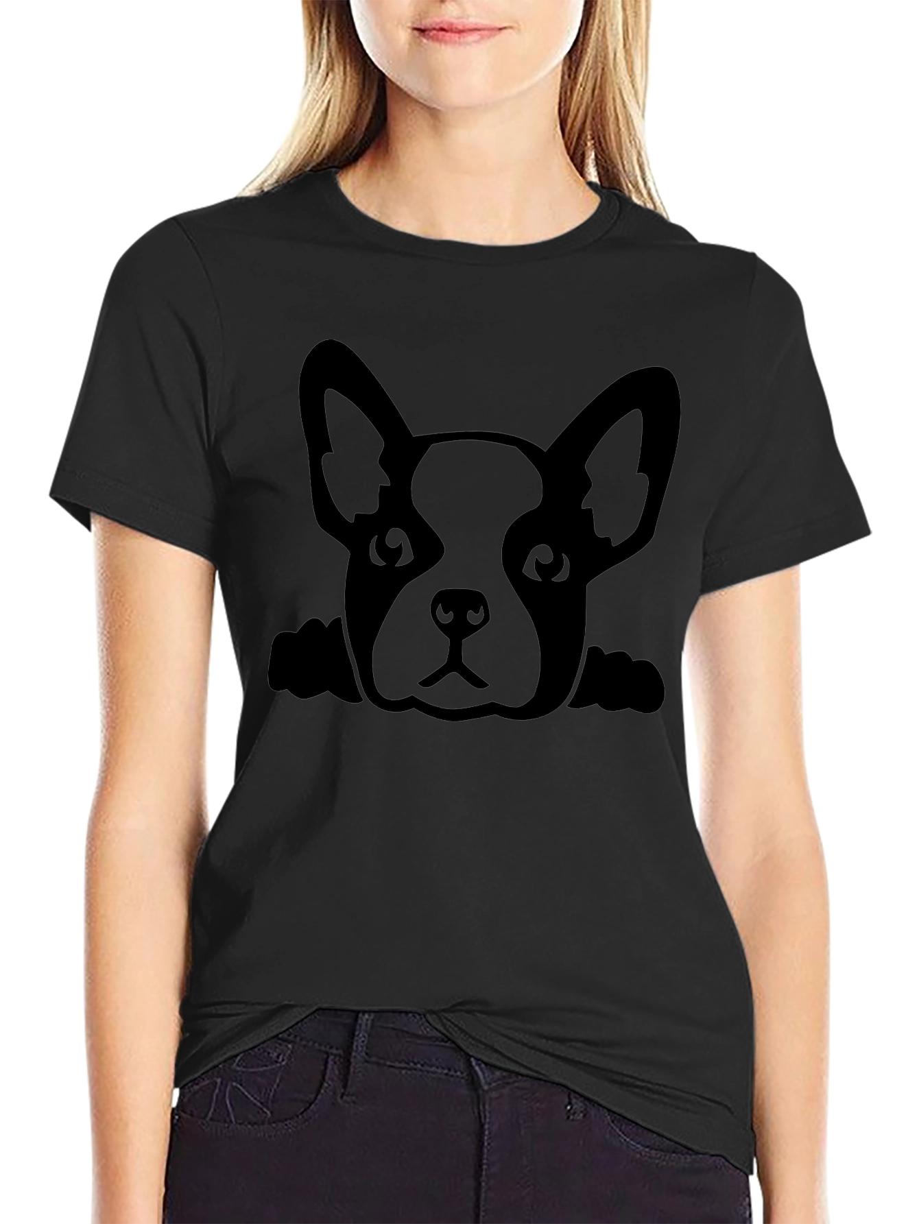 Dog Graphic Black T-Shirt