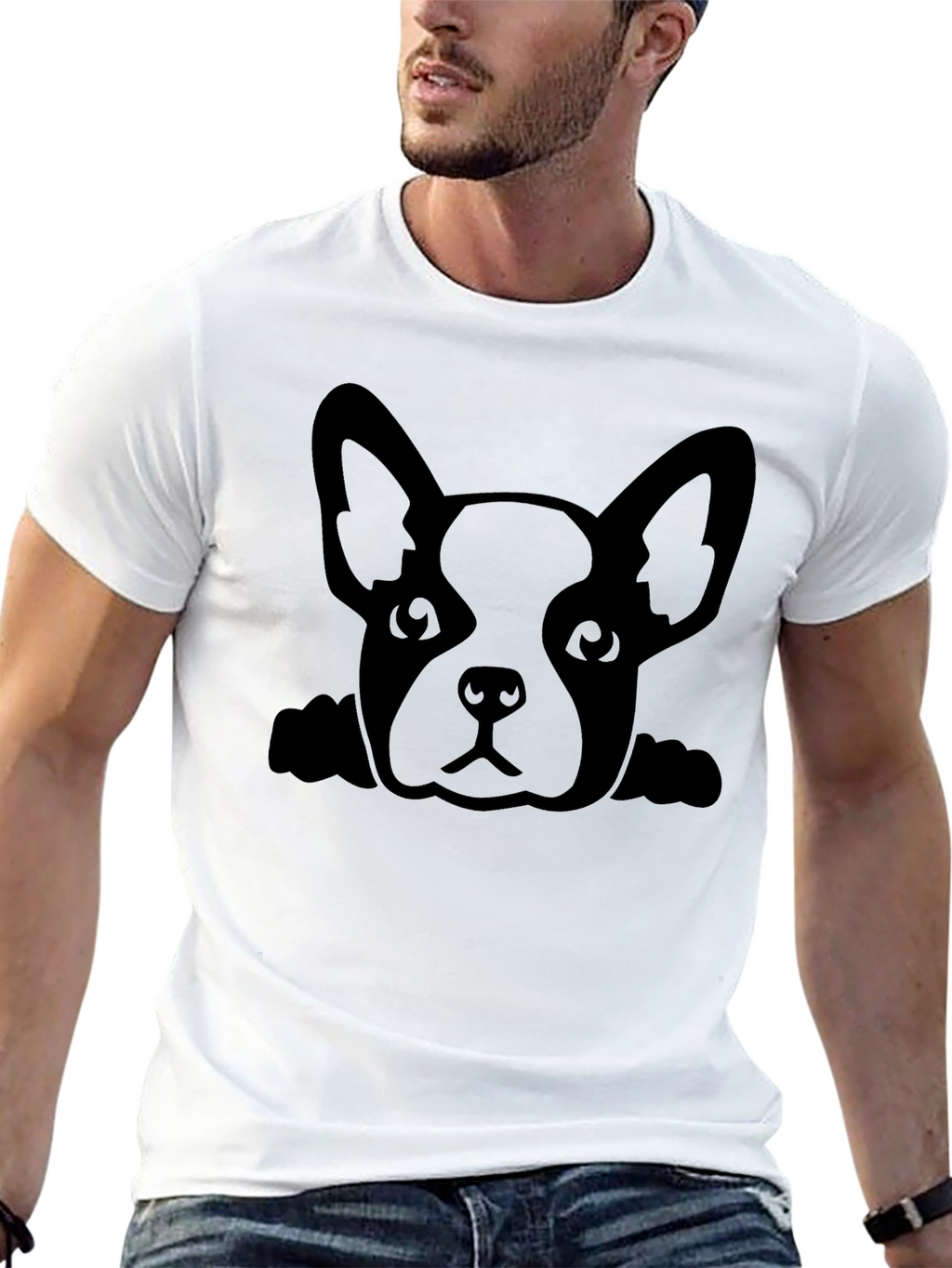 Dog Graphic Black T-Shirt