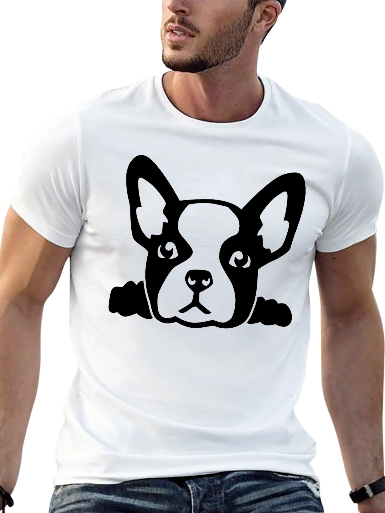 Dog Graphic Black T-Shirt
