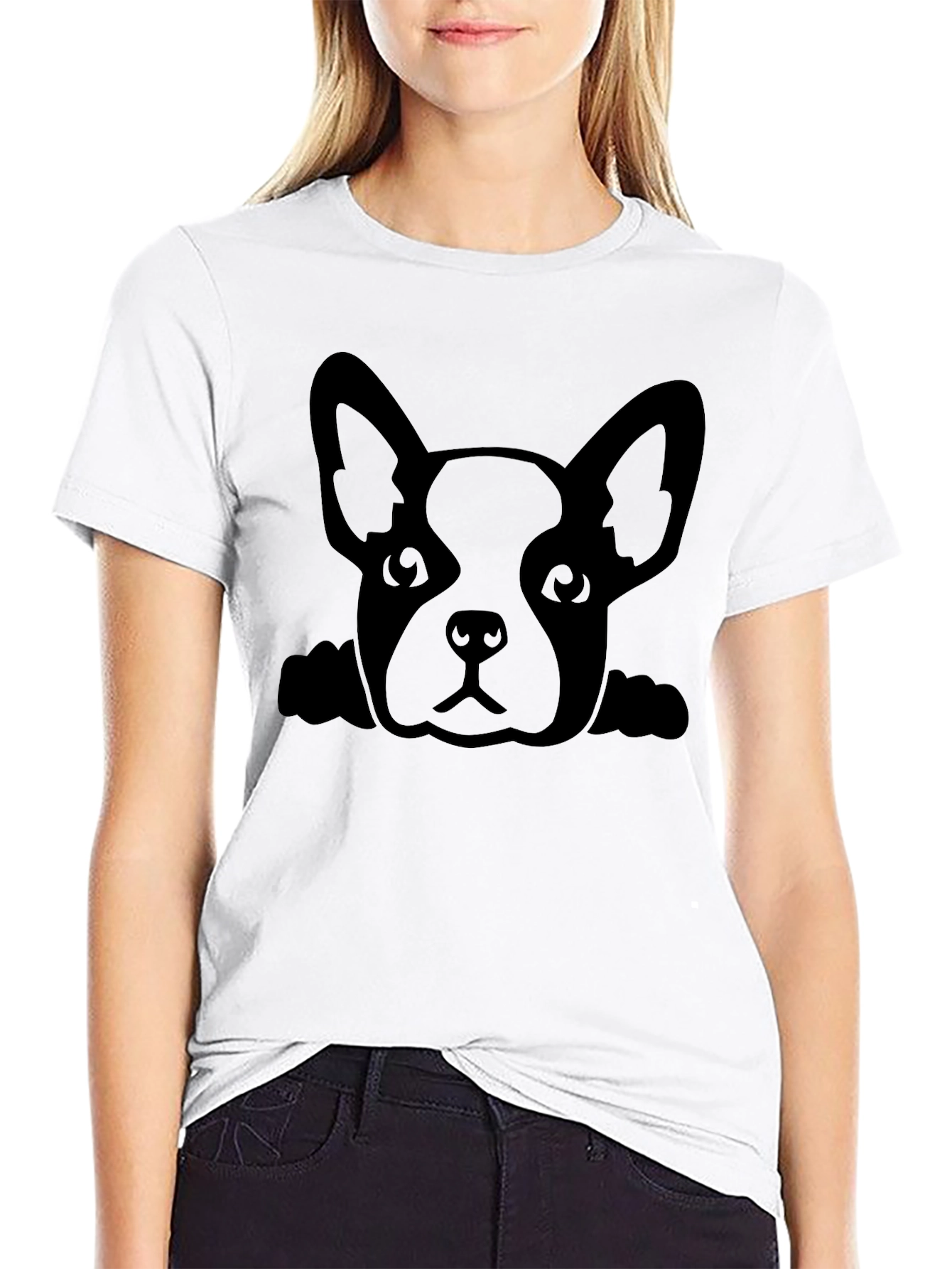 Dog Graphic Black T-Shirt