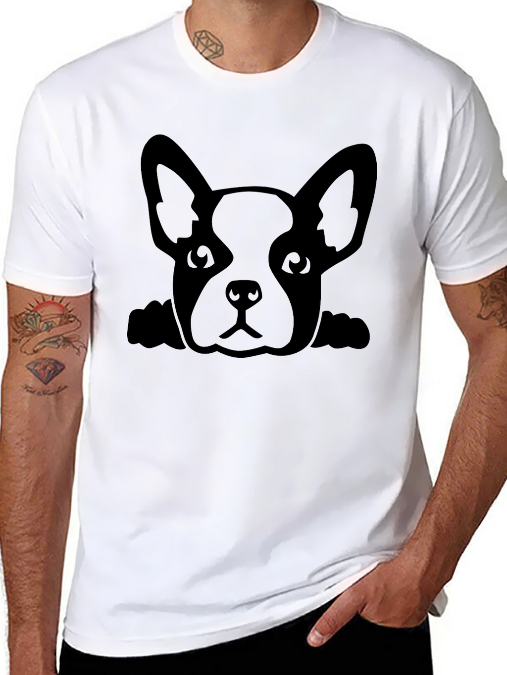 Dog Graphic Black T-Shirt