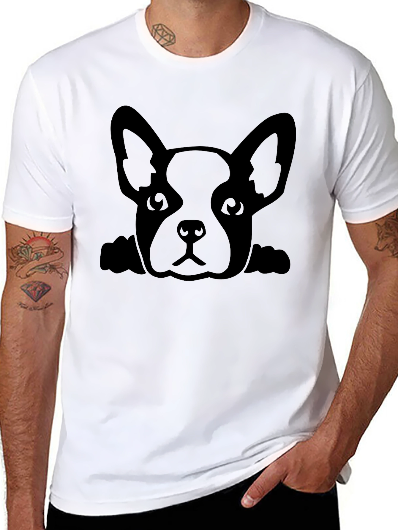 Dog Graphic Black T-Shirt