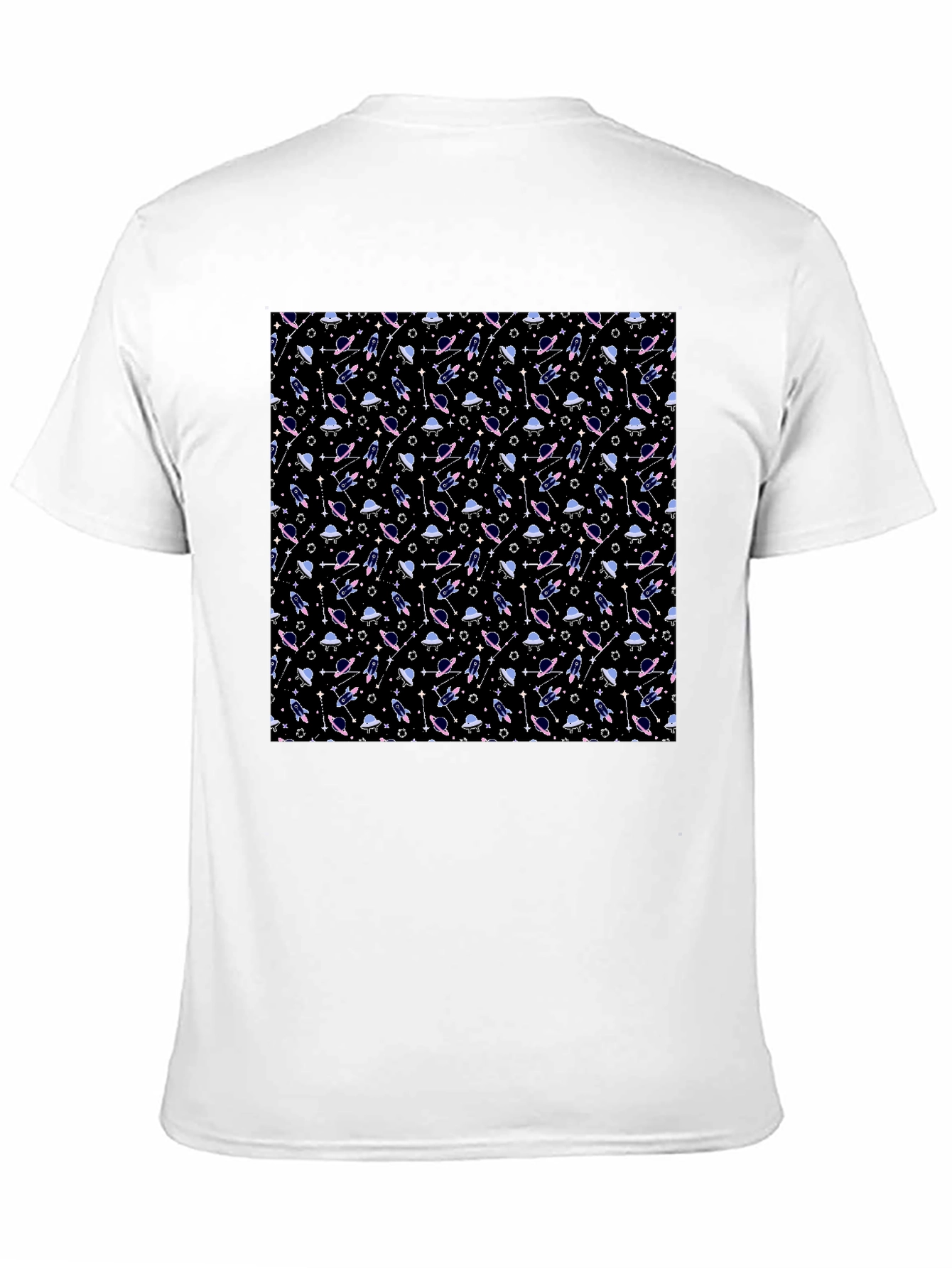 Galaxy Print Black T-Shirt - Sci-Fi Style