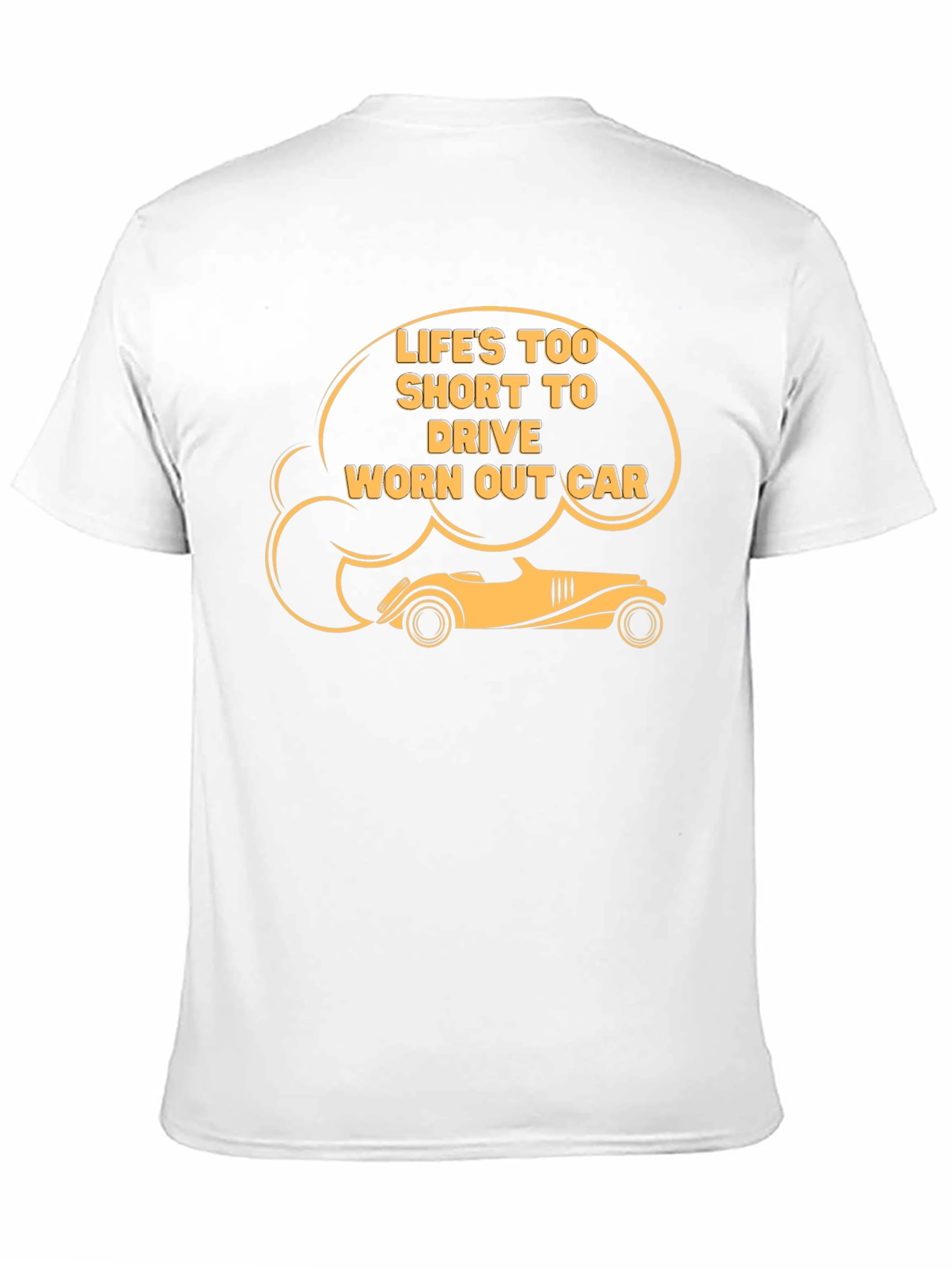 Lifes Too Short Car Graphic Tee - Black