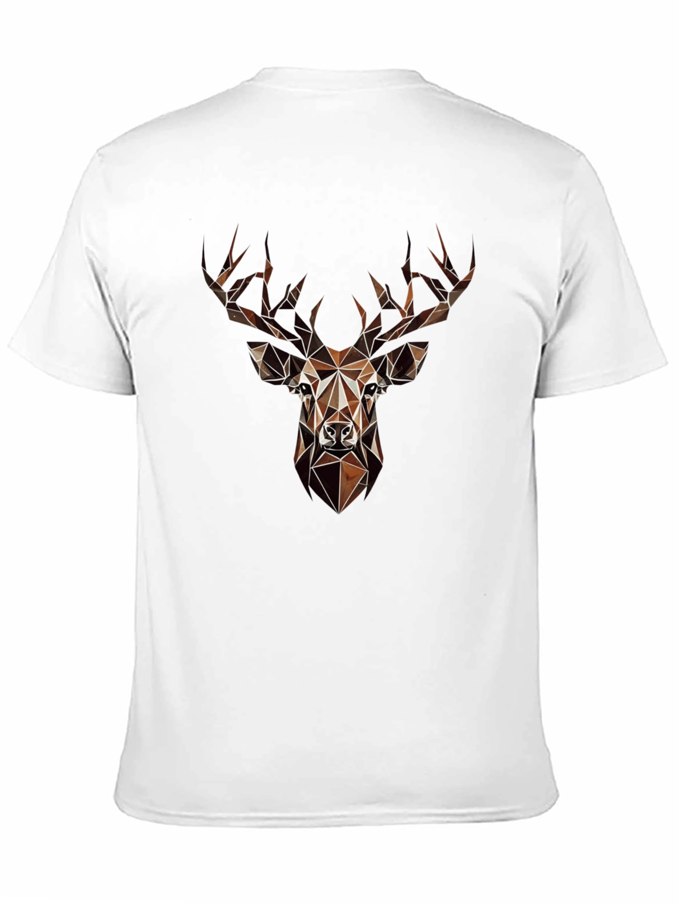 Geometric Deer Graphic Tee - Modern Animal Print Shirt