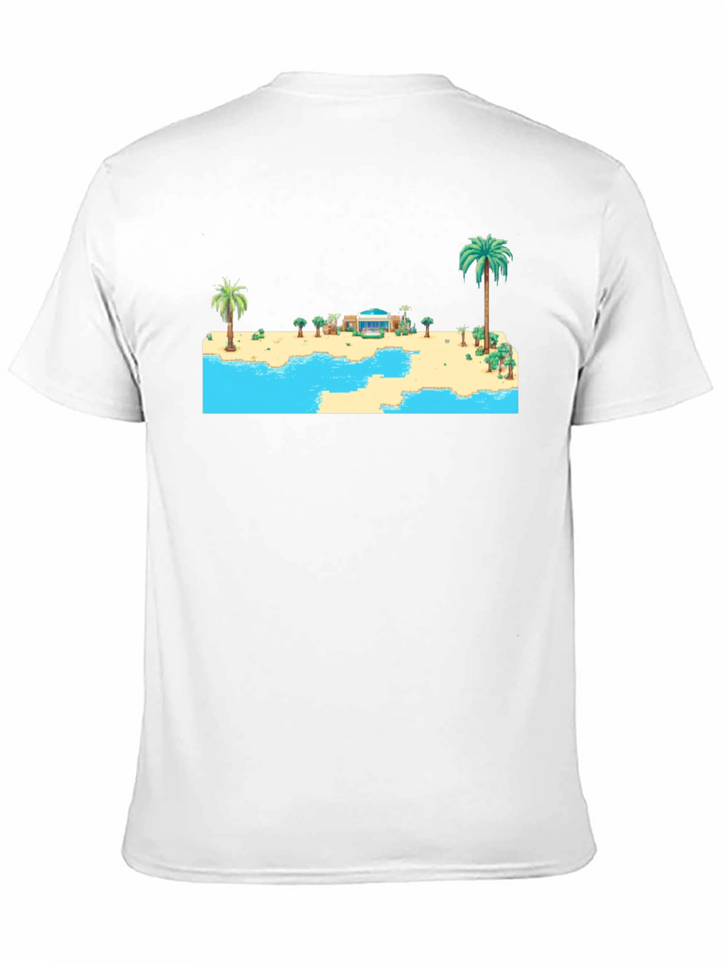 Retro Beach Pixel Art Graphic Tee