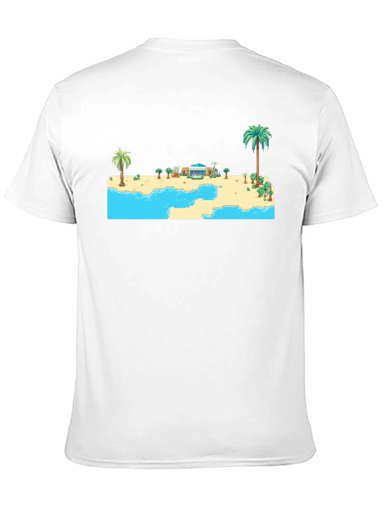 Retro Beach Pixel Art Graphic Tee