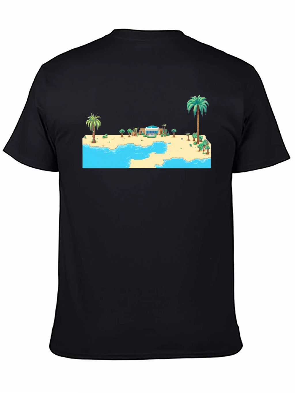 Retro Beach Pixel Art Graphic Tee