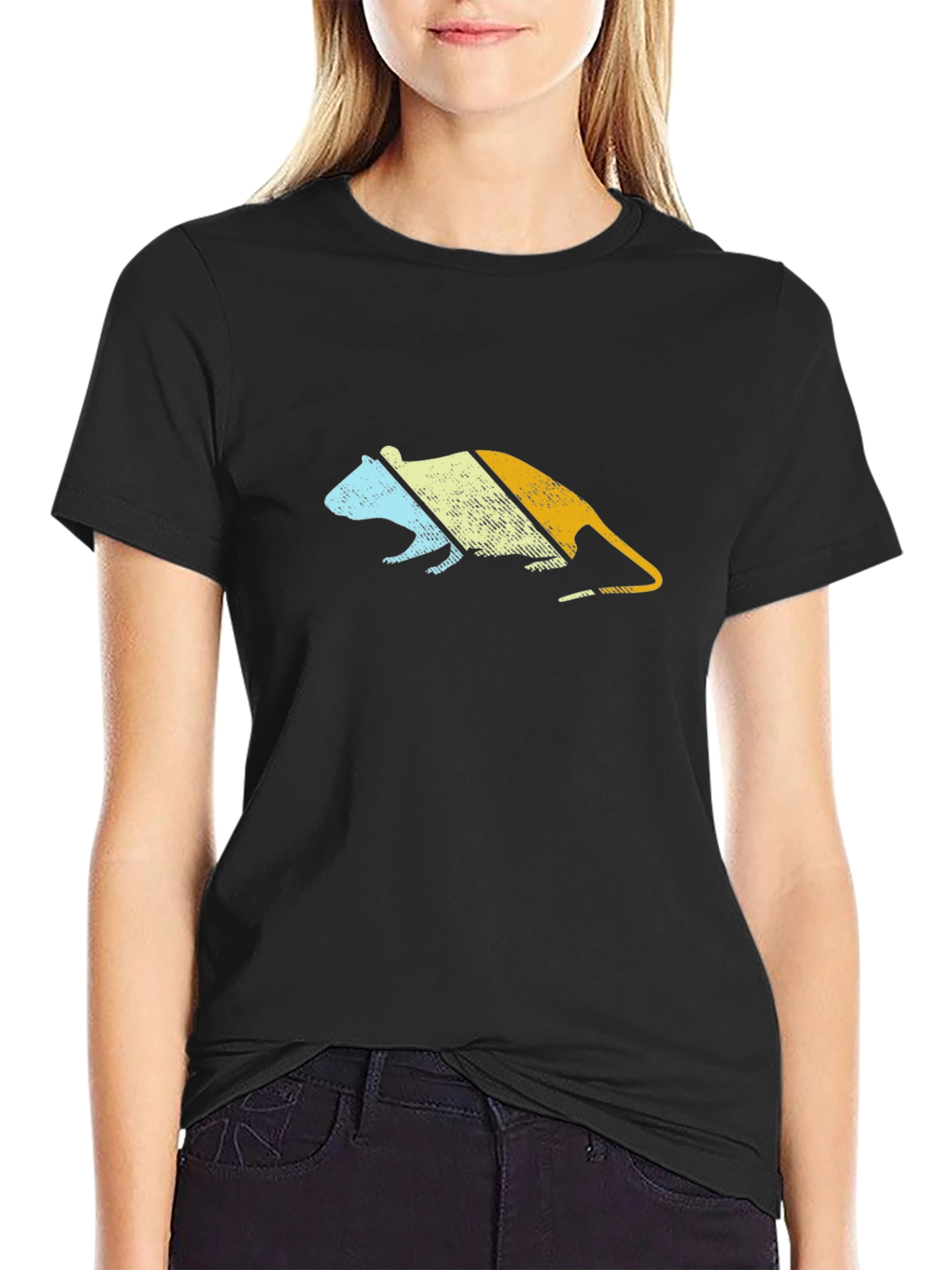 Retro Rat Graphic Tee - Cool Vintage Style