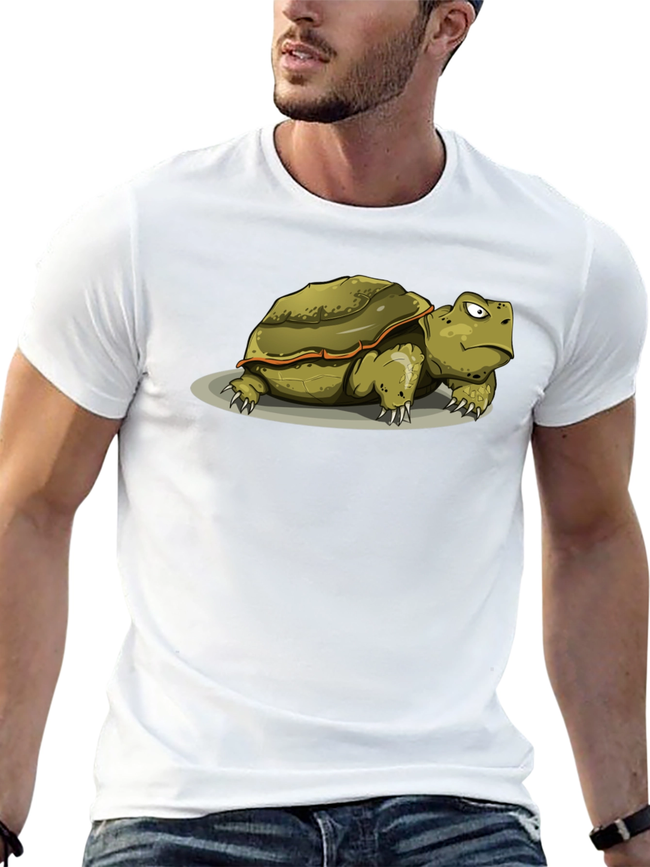 Grumpy Turtle Graphic Tee - Black Cotton T-Shirt