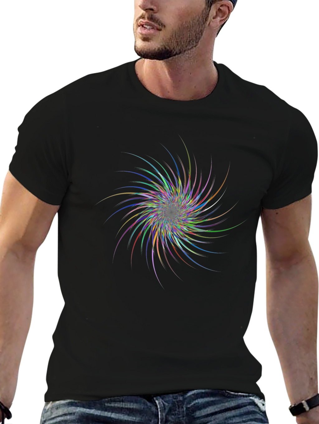 Abstract Swirl Graphic T-Shirt