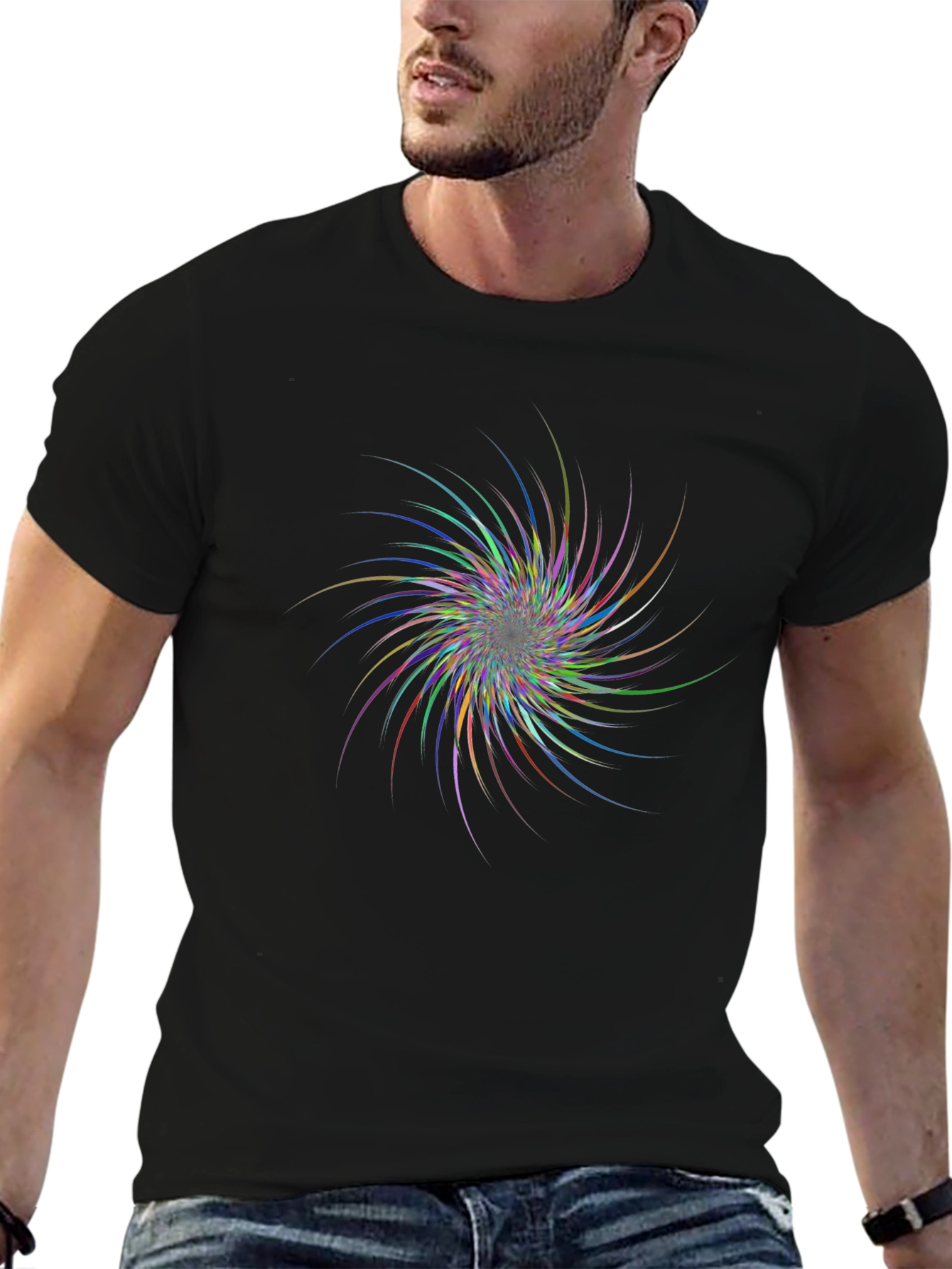 Abstract Swirl Graphic T-Shirt