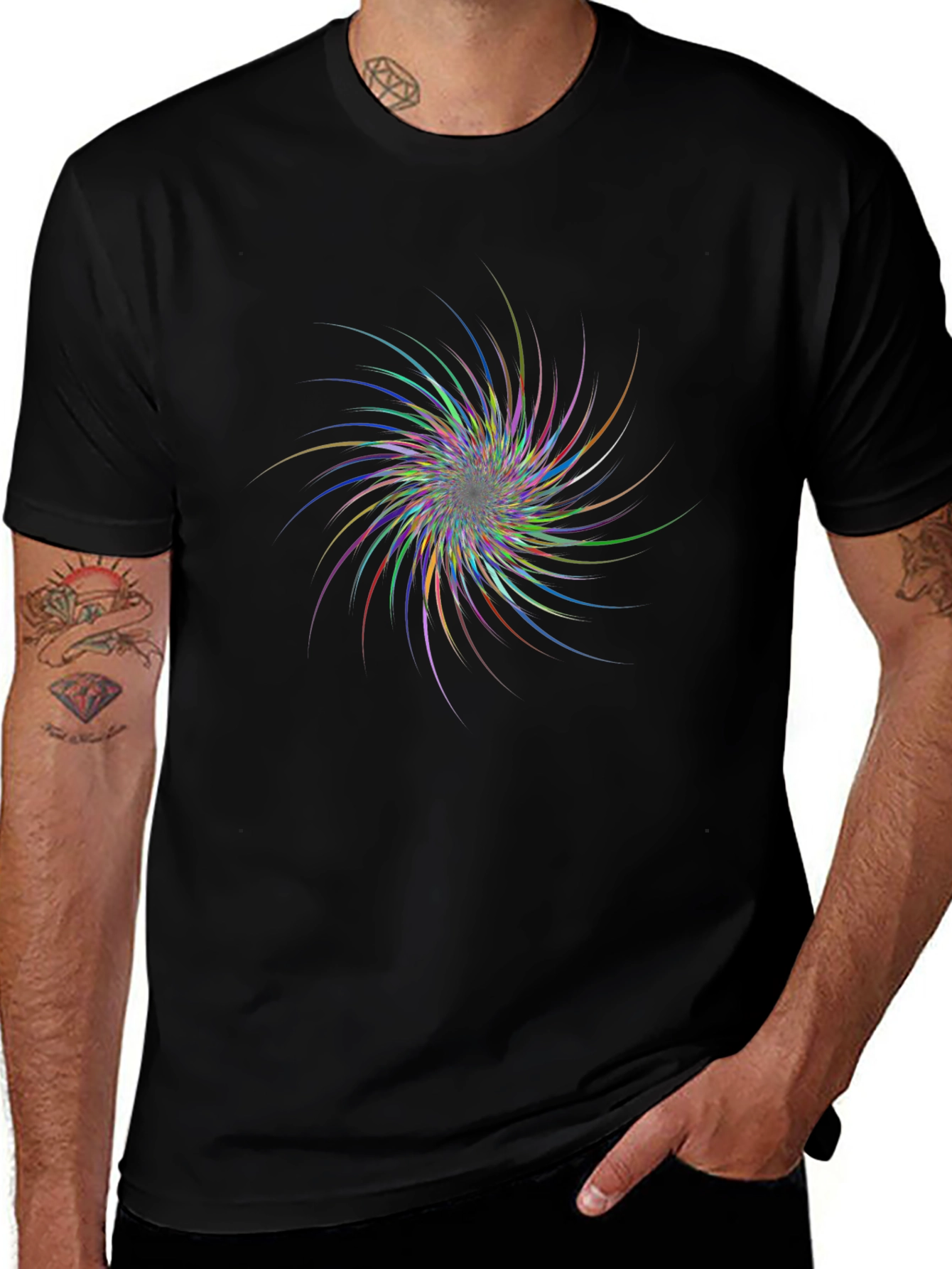 Abstract Swirl Graphic T-Shirt