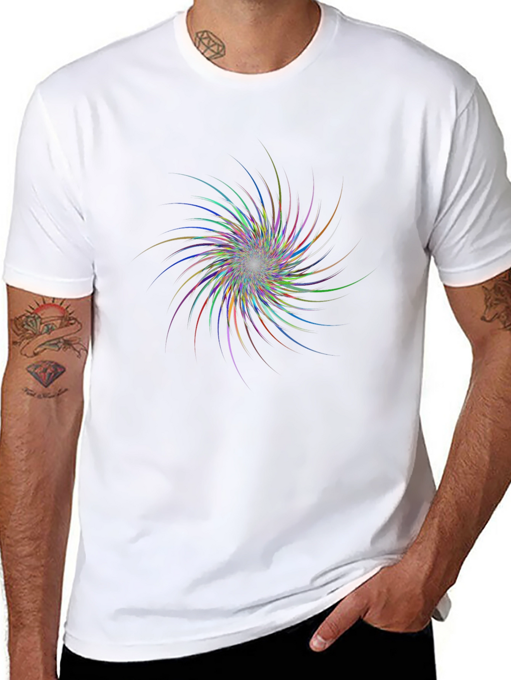 Abstract Swirl Graphic T-Shirt