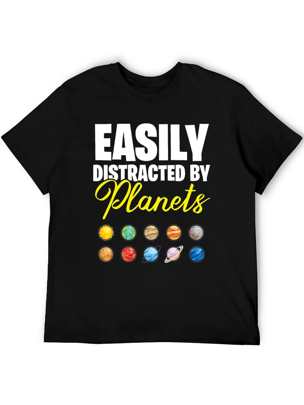 Easily Distracted by Planets Graphic T-Shirt