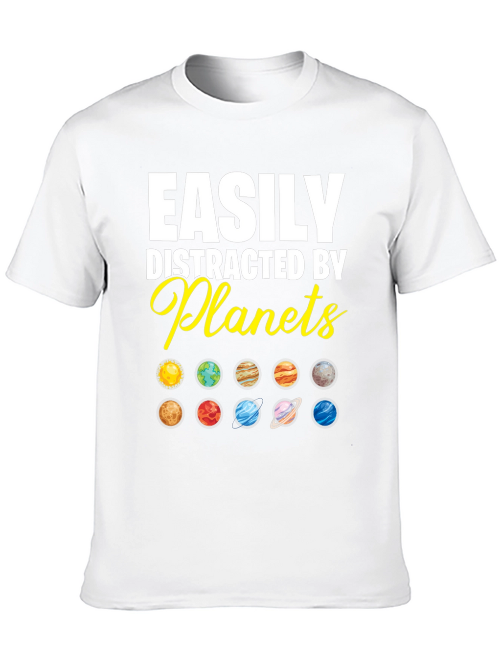 Easily Distracted by Planets Graphic T-Shirt