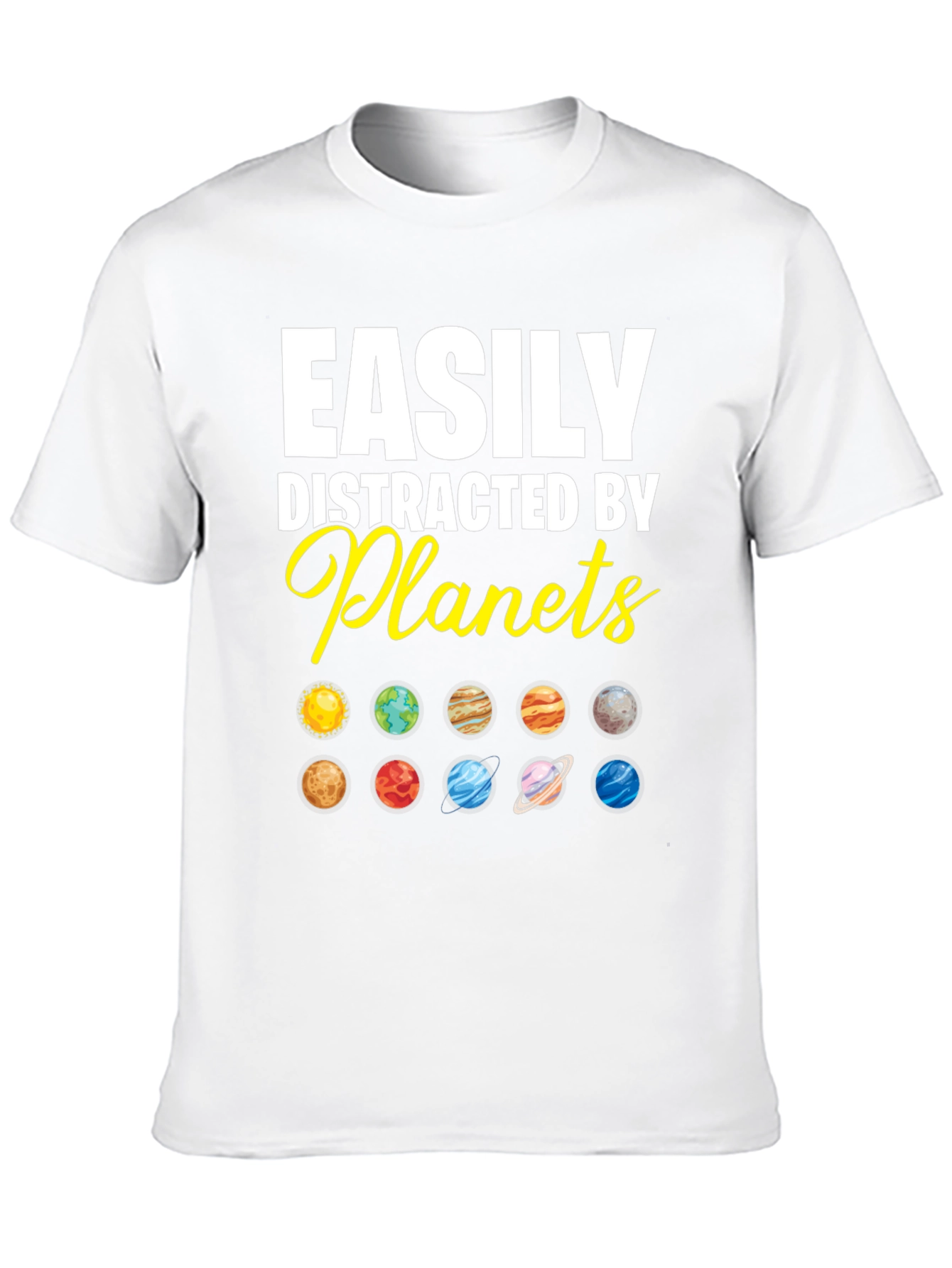 Easily Distracted by Planets Graphic T-Shirt