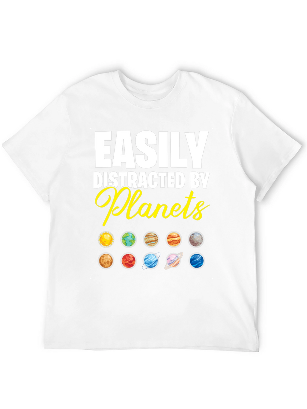 Easily Distracted by Planets Graphic T-Shirt