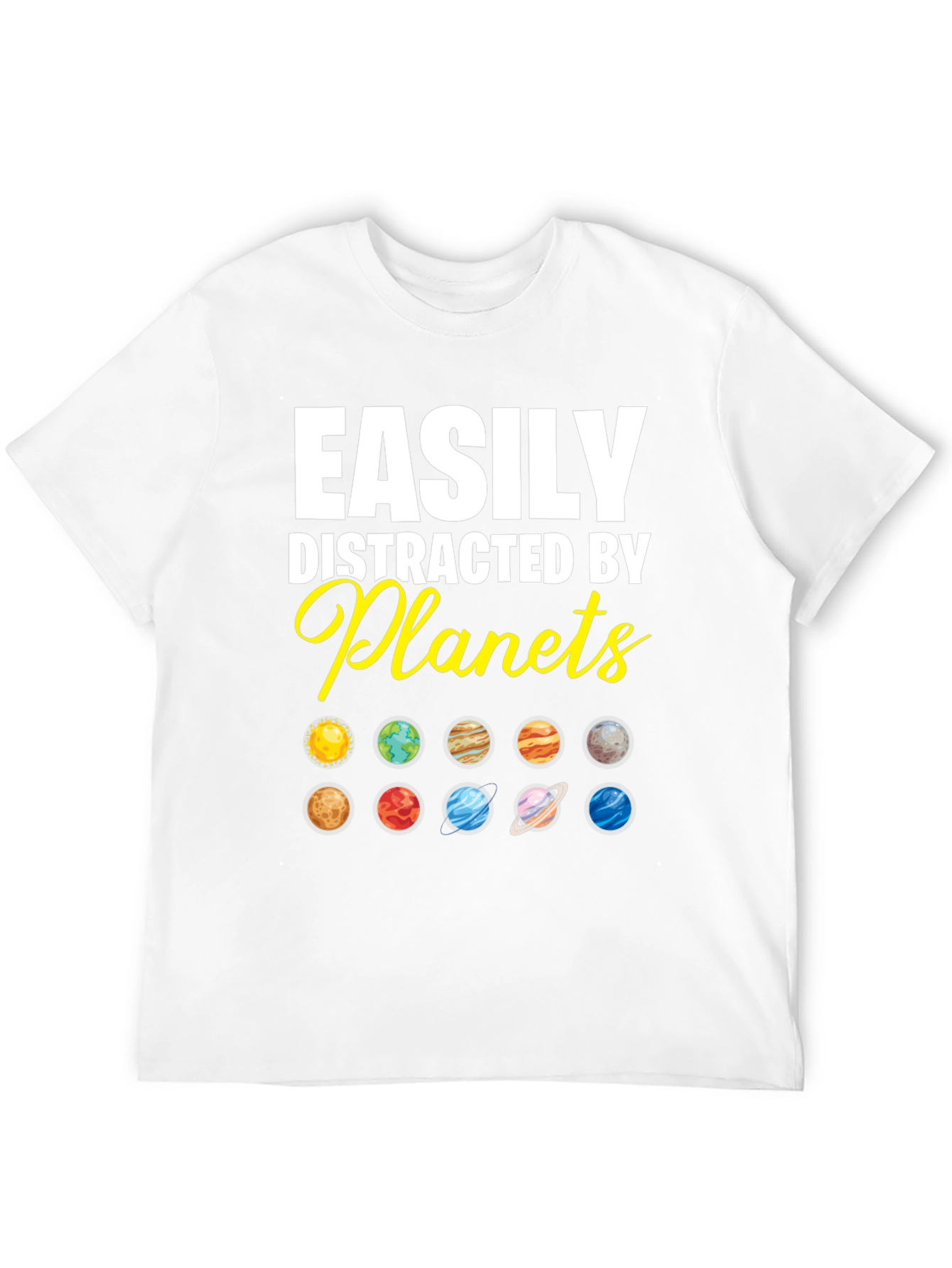 Easily Distracted by Planets Graphic T-Shirt