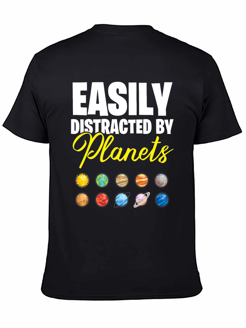 Easily Distracted by Planets Graphic T-Shirt