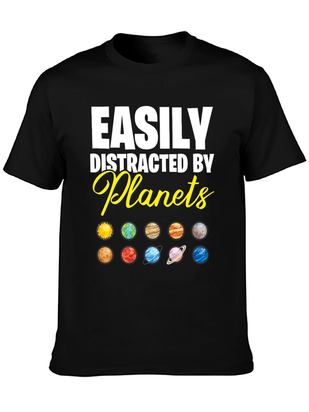 Easily Distracted by Planets Graphic T-Shirt