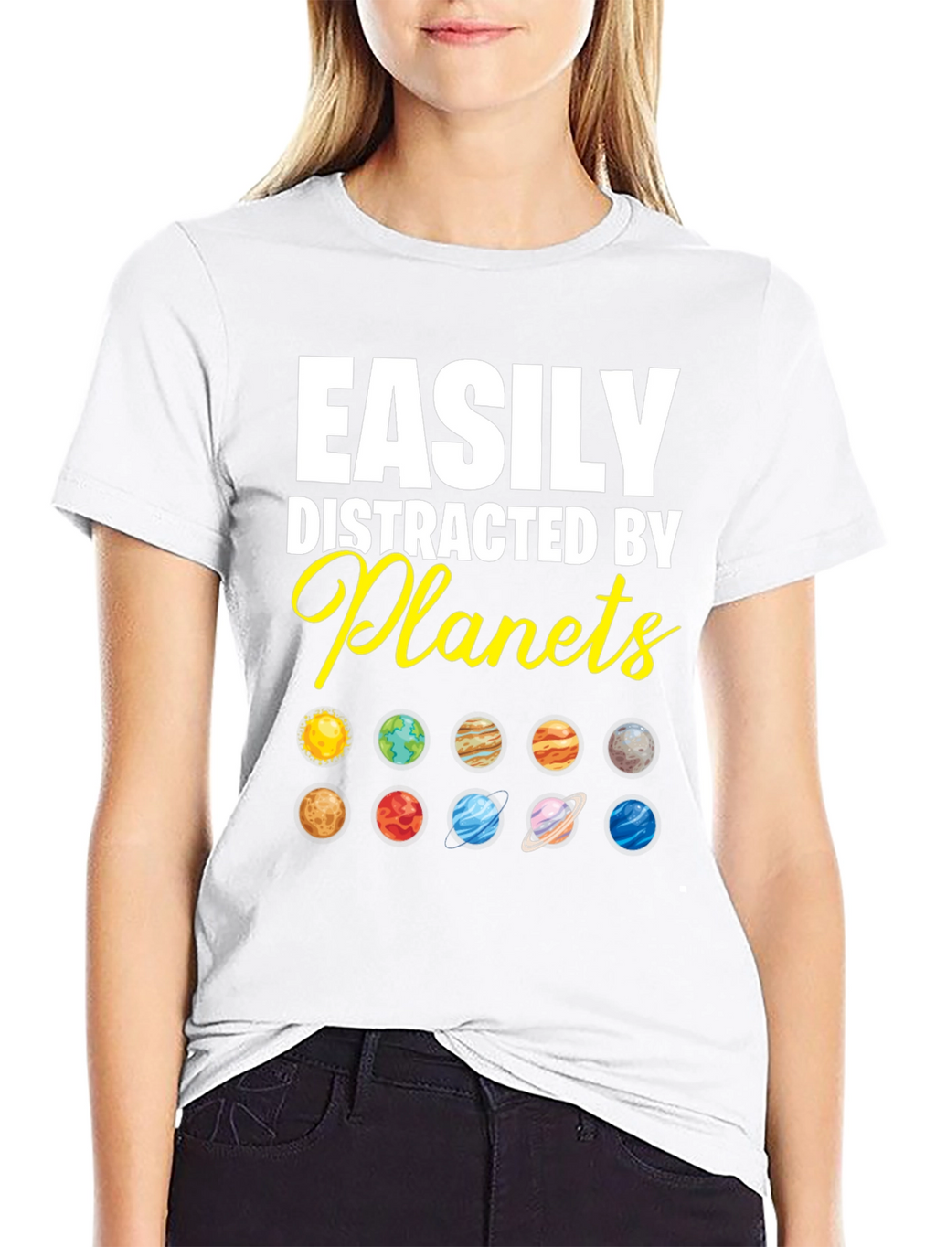 Easily Distracted by Planets Graphic T-Shirt