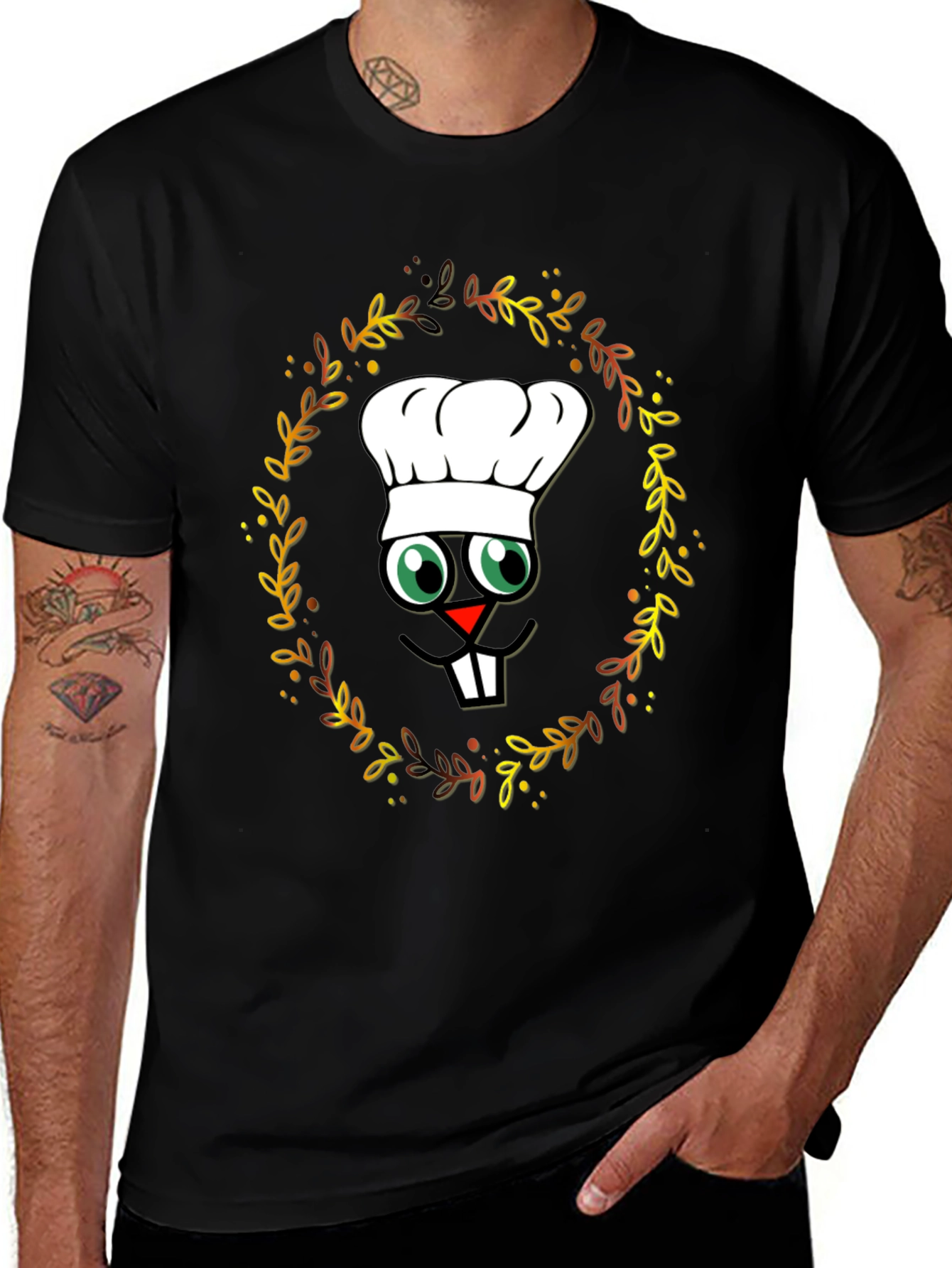 Chef Turkey T-Shirt - Thanksgiving Cartoon
