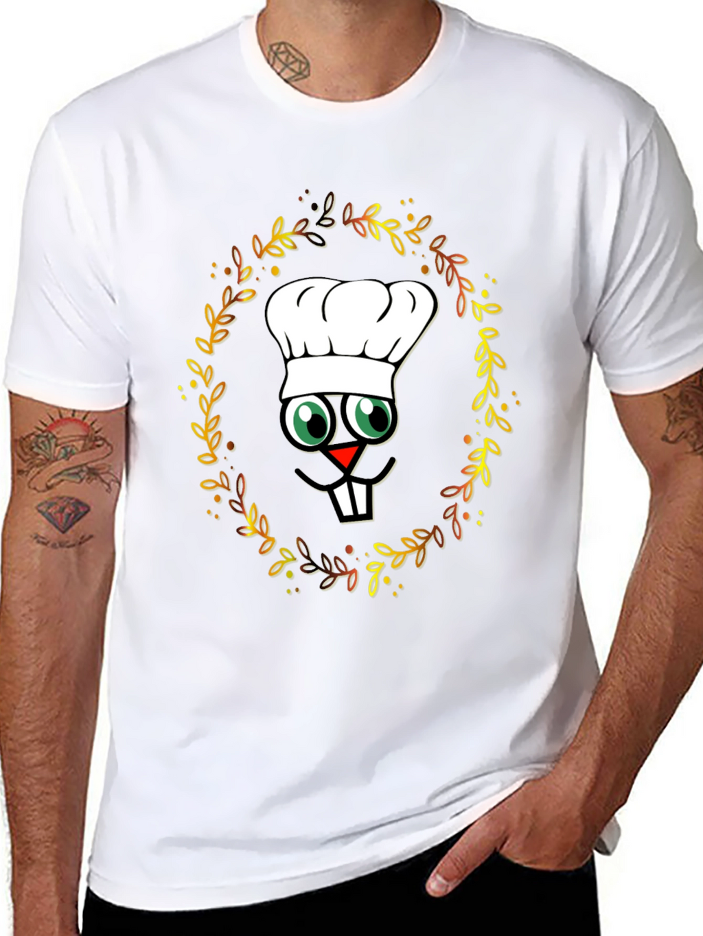Chef Turkey T-Shirt - Thanksgiving Cartoon