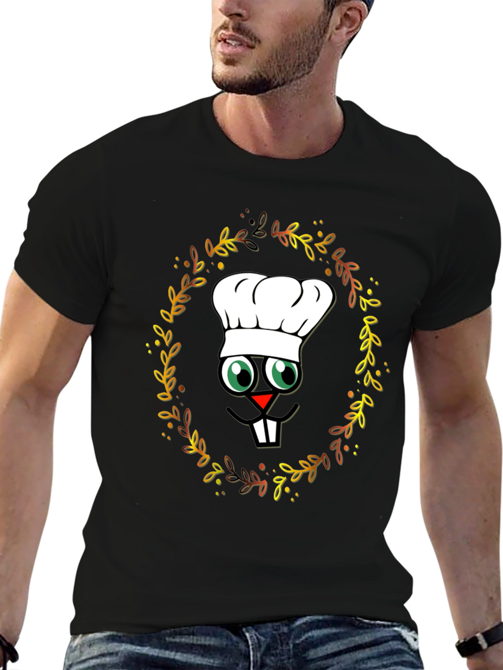 Chef Turkey T-Shirt - Thanksgiving Cartoon