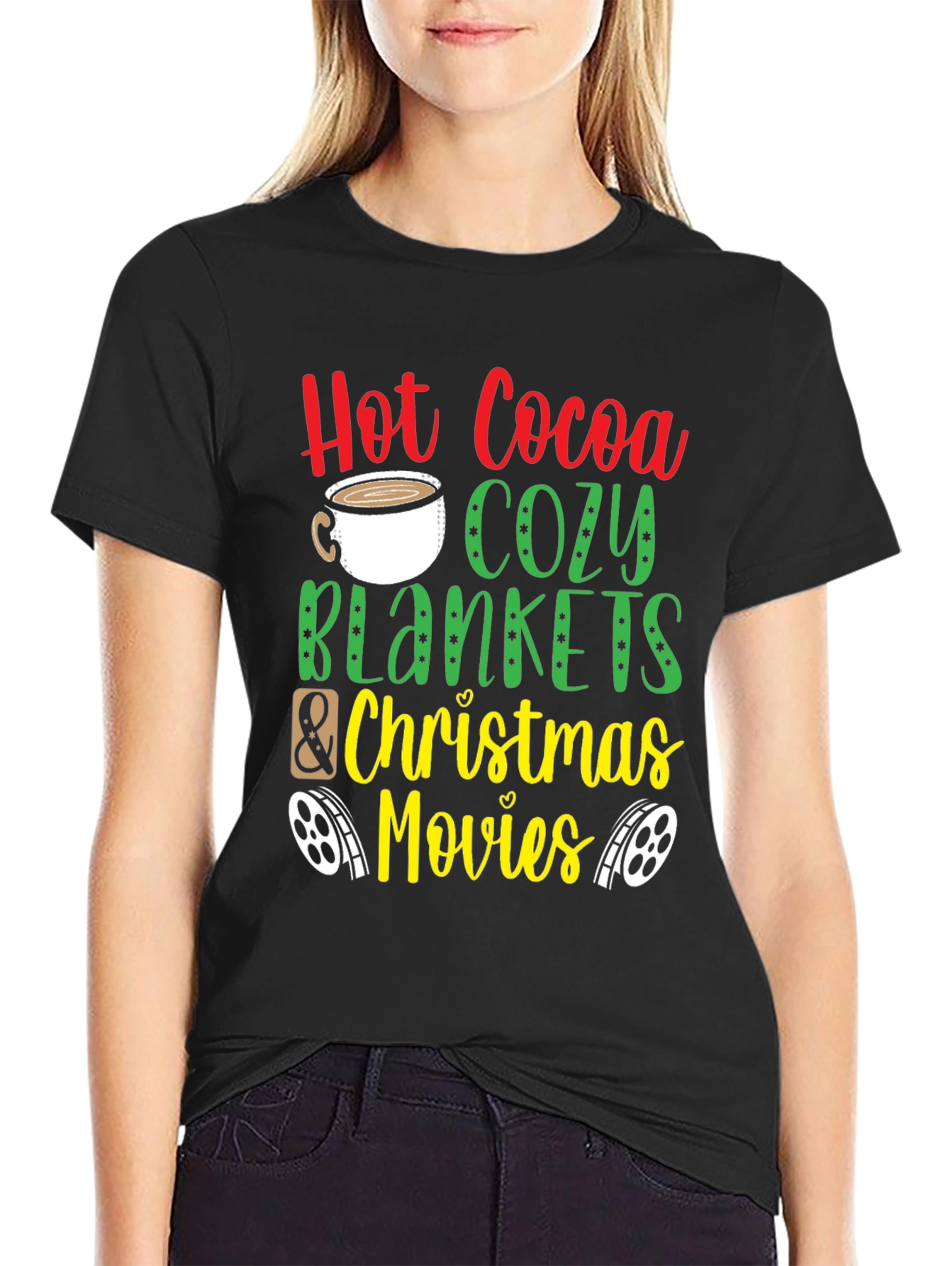 Hot Cocoa & Cozy Blankets Christmas Tee