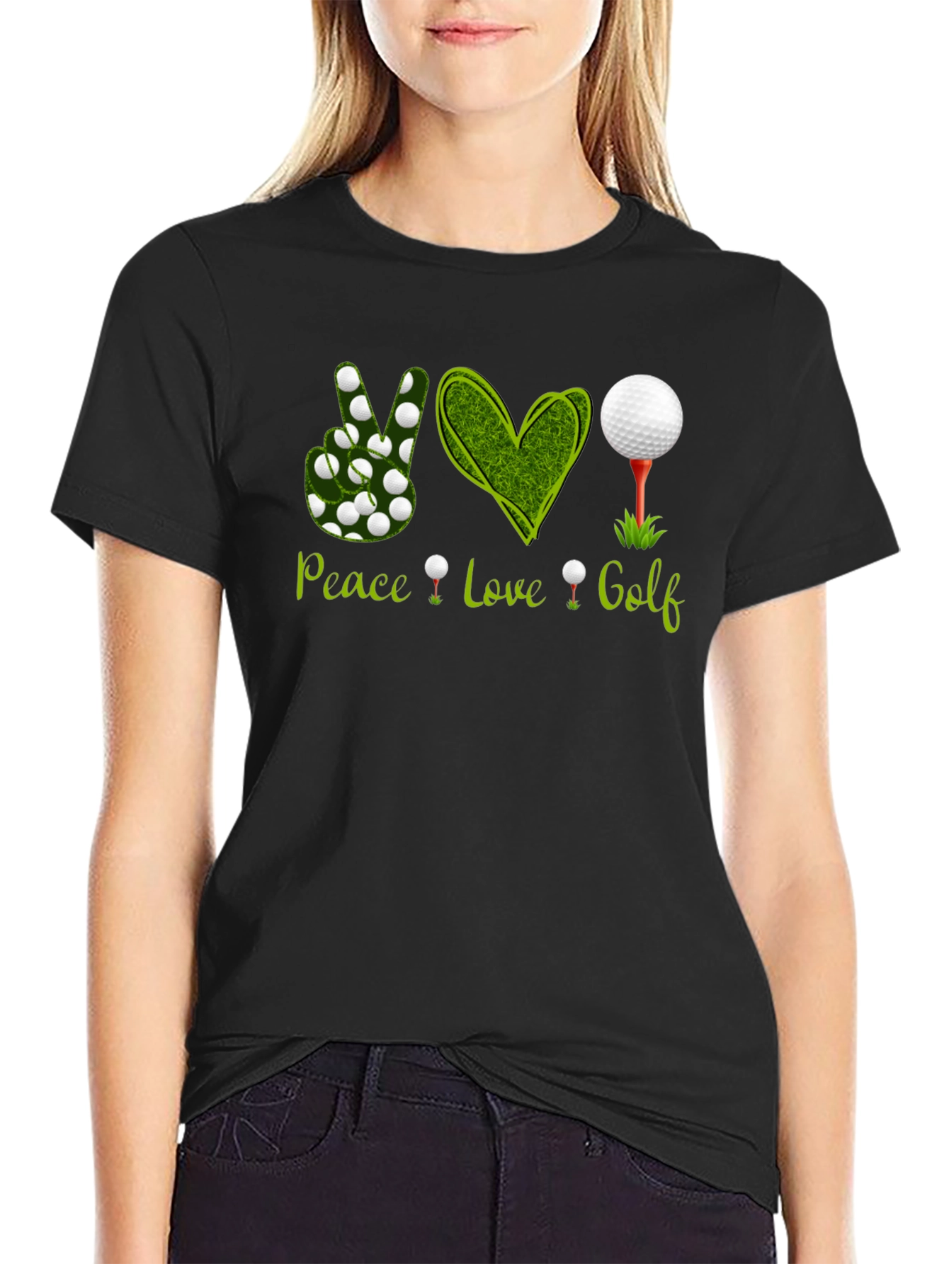 Peace Love Golf T-Shirt - Golfing Apparel